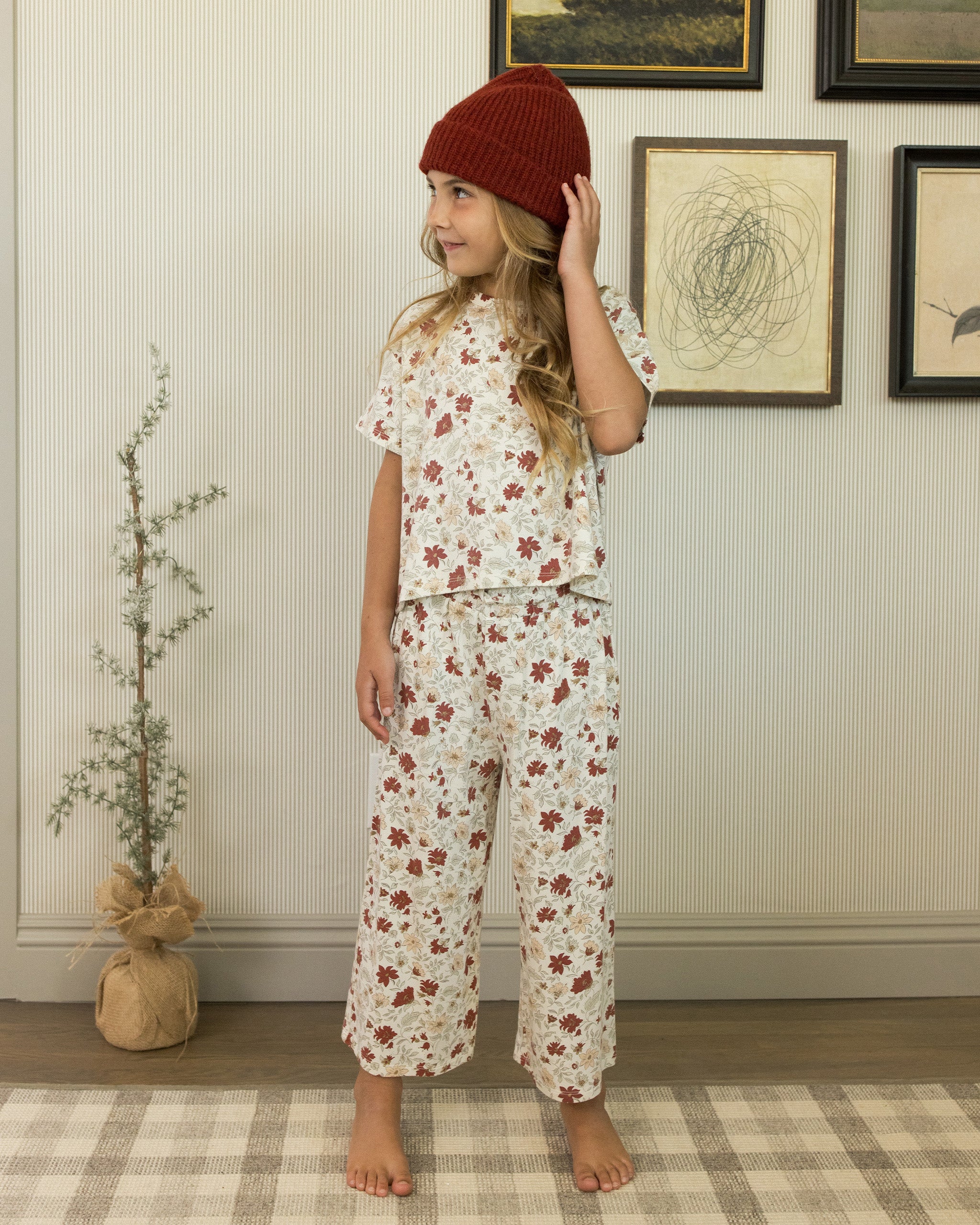 Ruthie Set || Holiday Floral - Rylee + Cru | Kids Clothes | Trendy Baby Clothes | Modern Infant Outfits |