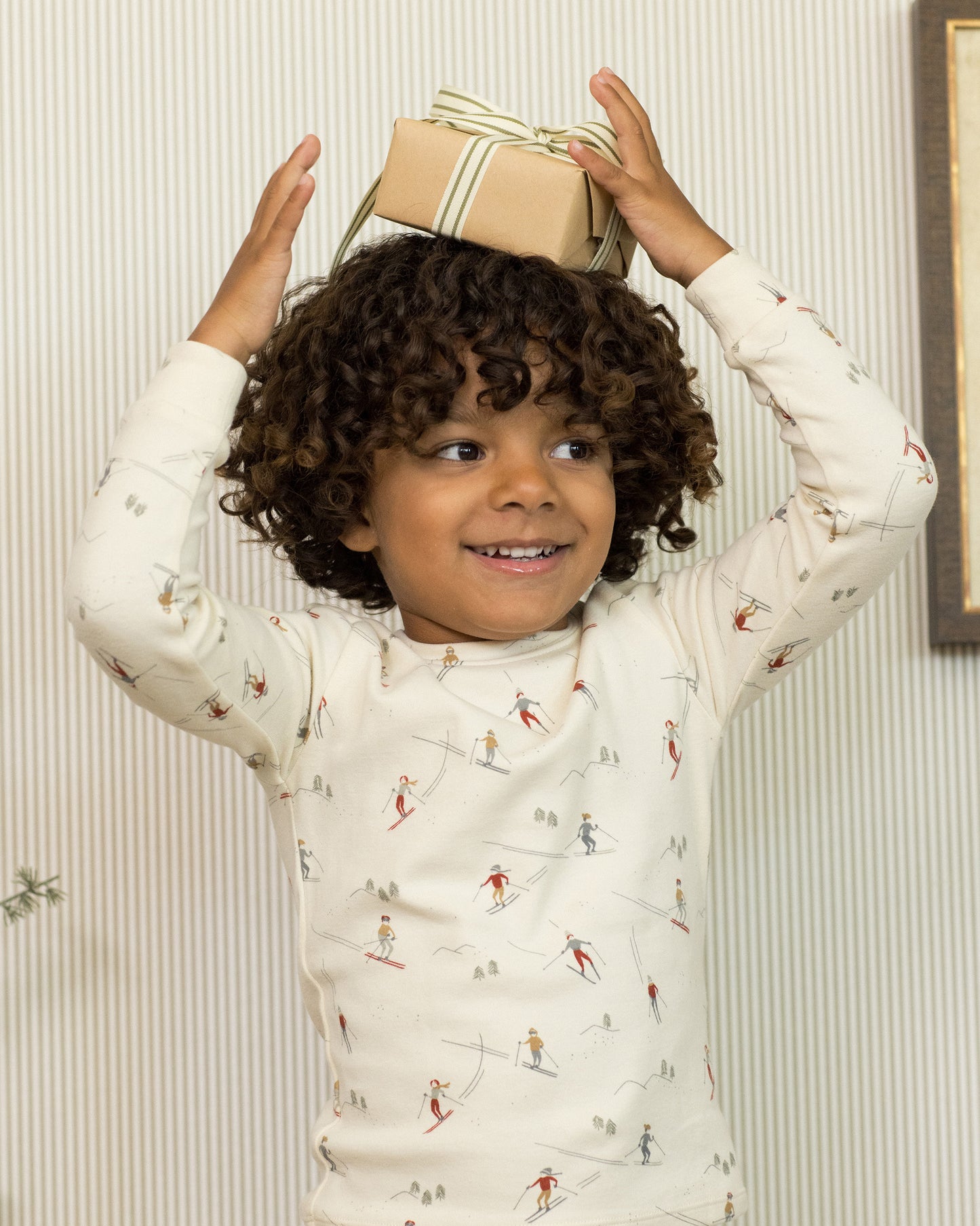 Organic Long Sleeve Pajama Set || Skiers - Rylee + Cru | Kids Clothes | Trendy Baby Clothes | Modern Infant Outfits |