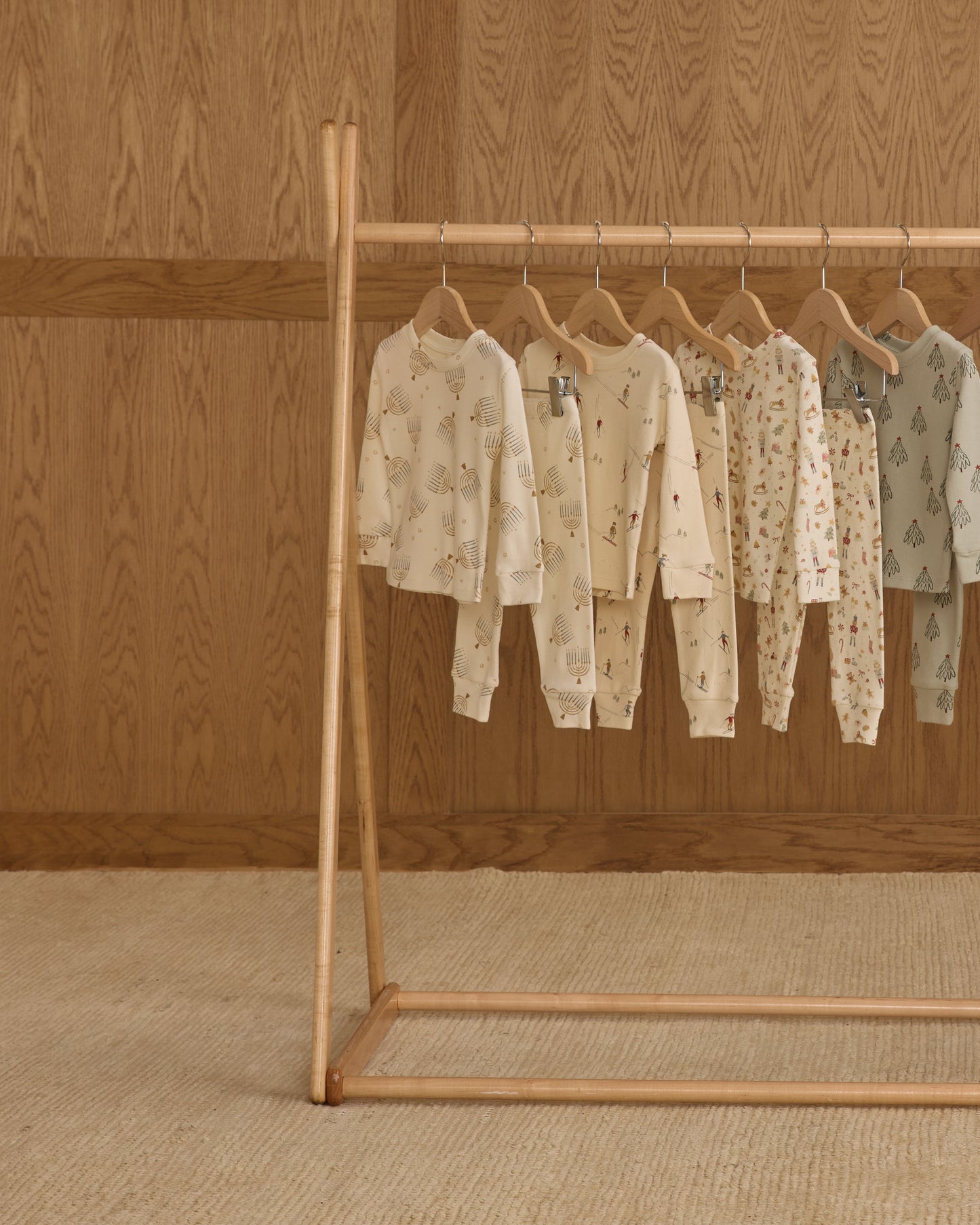 Organic Long Sleeve Pajama Set || Hanukkah - Rylee + Cru | Kids Clothes | Trendy Baby Clothes | Modern Infant Outfits |