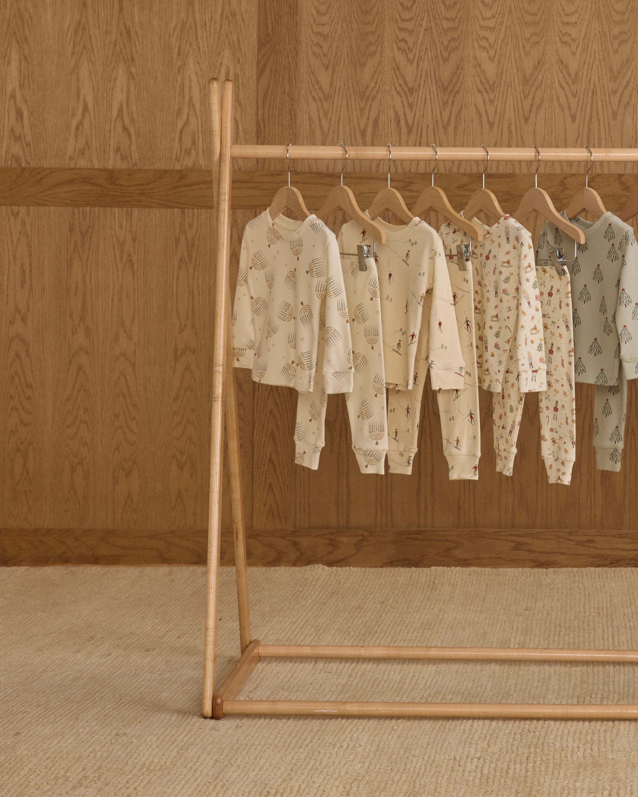 Organic Long Sleeve Pajama Set || Hanukkah - Rylee + Cru | Kids Clothes | Trendy Baby Clothes | Modern Infant Outfits |