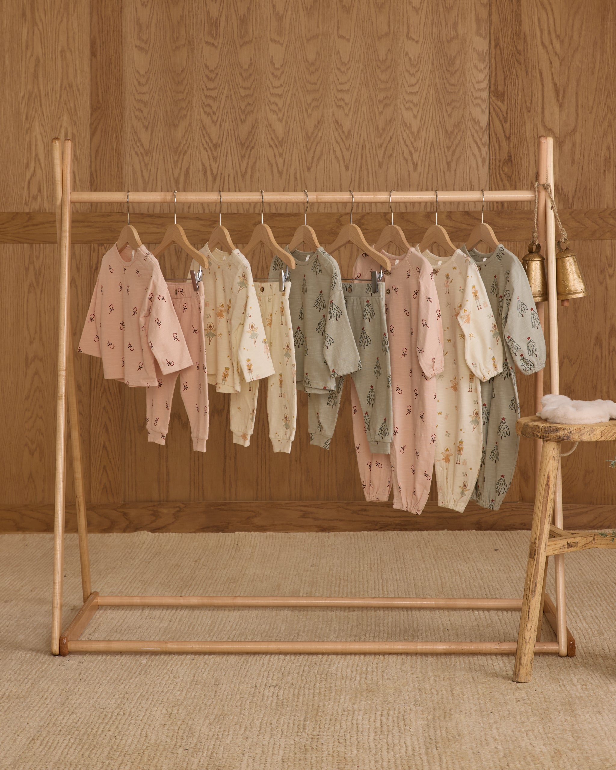 Long Sleeve Tee + Pant Set || Candy Canes - Rylee + Cru | Kids Clothes | Trendy Baby Clothes | Modern Infant Outfits |