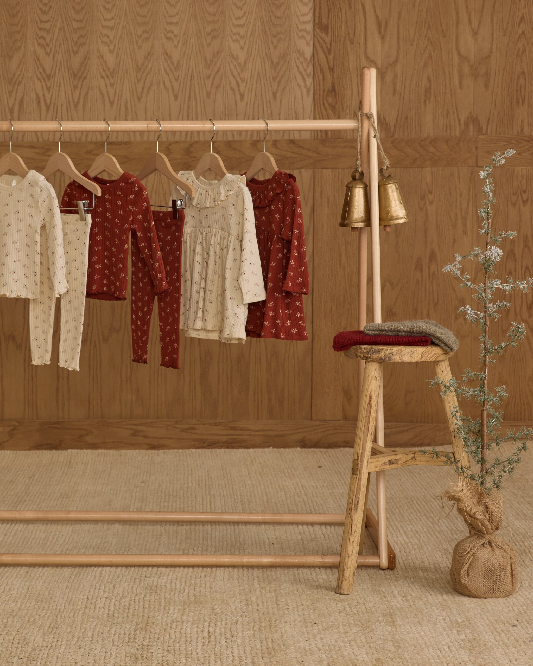 Ruffle Collar Dress || Ruby Ditsy - Rylee + Cru | Kids Clothes | Trendy Baby Clothes | Modern Infant Outfits |