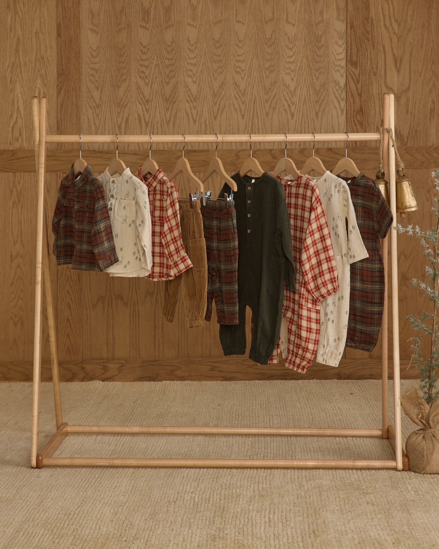 Long Sleeve Woven Jumpsuit || Woods - Rylee + Cru | Kids Clothes | Trendy Baby Clothes | Modern Infant Outfits |