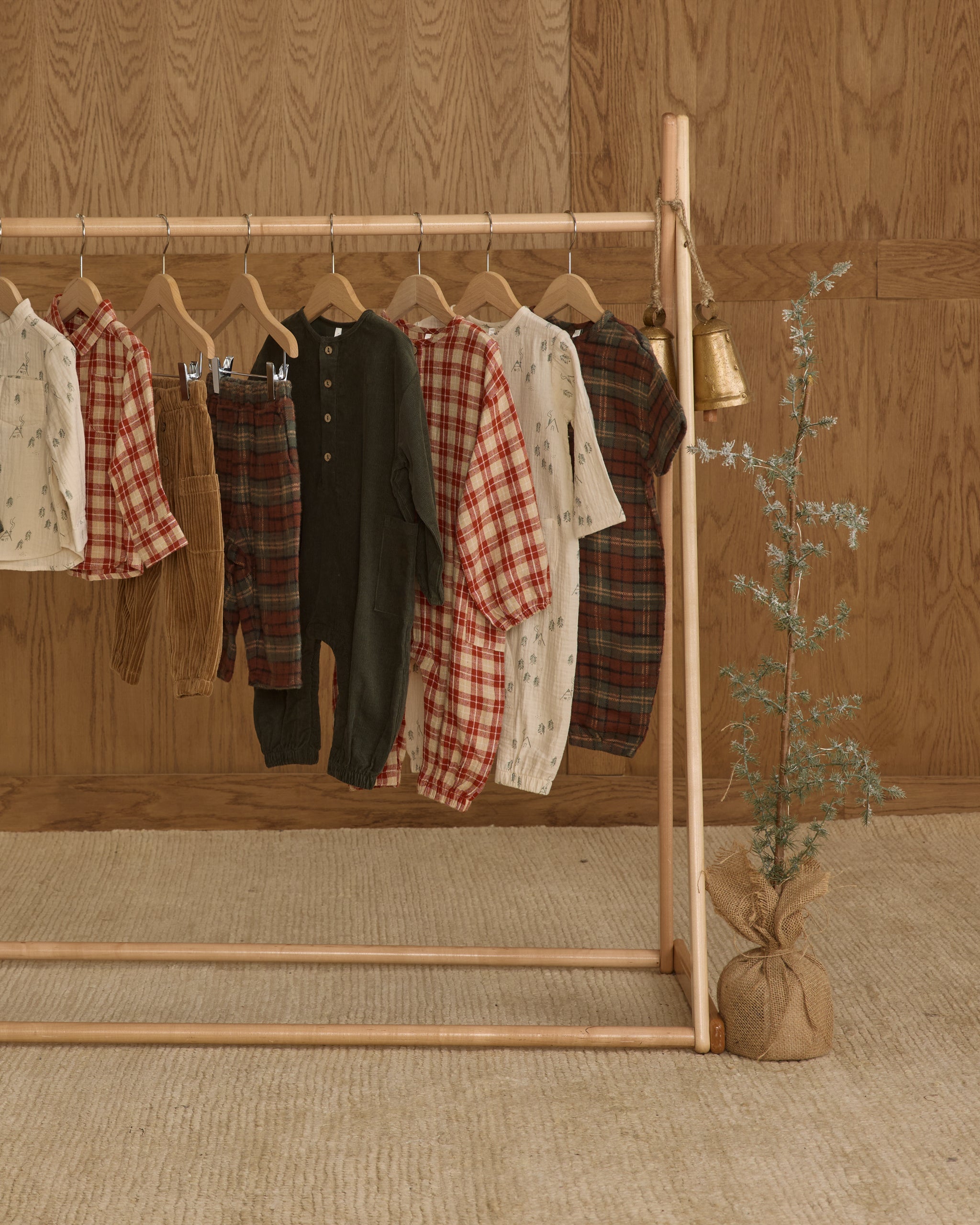 Relaxed Woven Jumpsuit || Evergreen - Rylee + Cru | Kids Clothes | Trendy Baby Clothes | Modern Infant Outfits |