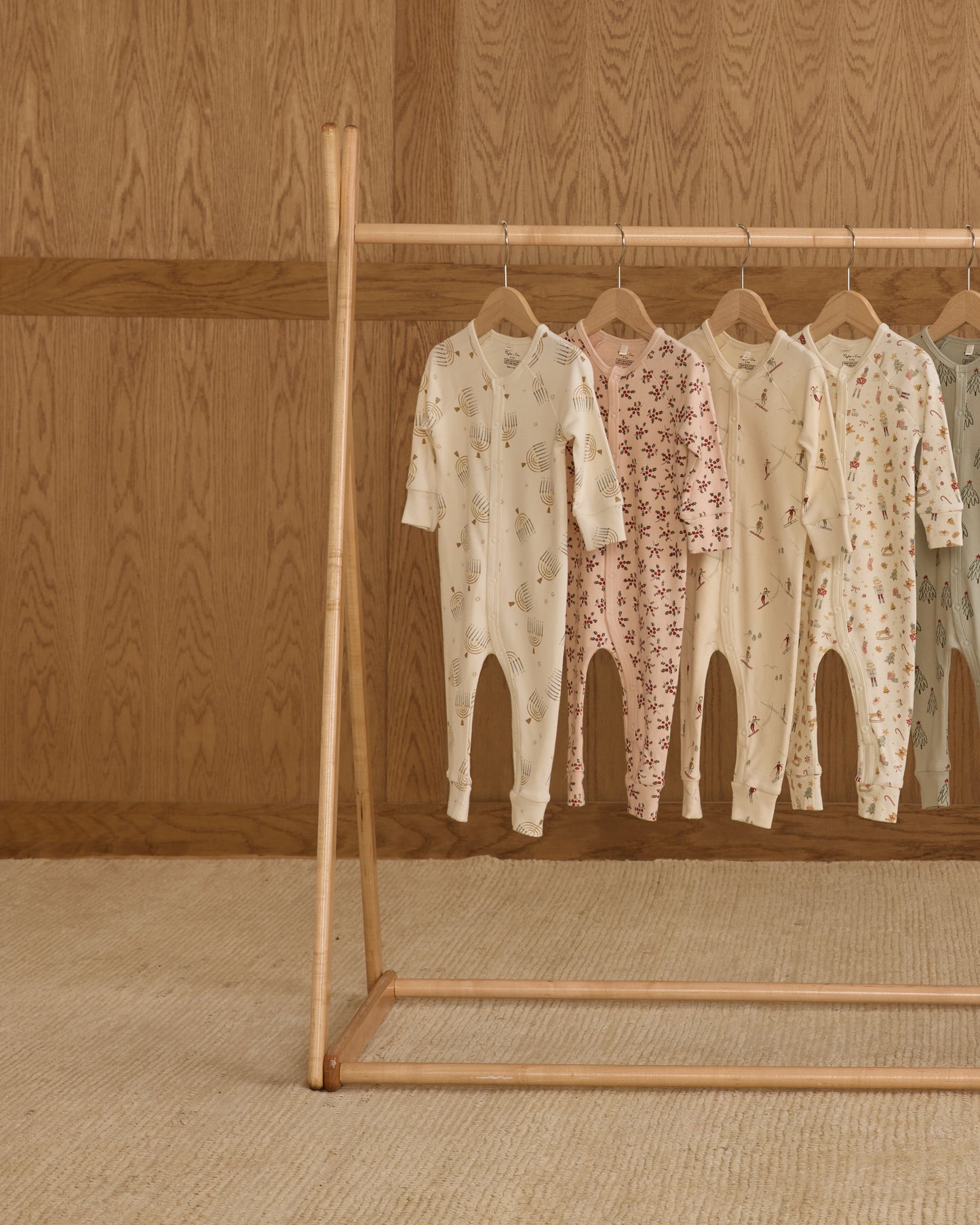 Organic Long John Pajamas || Hanukkah - Rylee + Cru | Kids Clothes | Trendy Baby Clothes | Modern Infant Outfits |