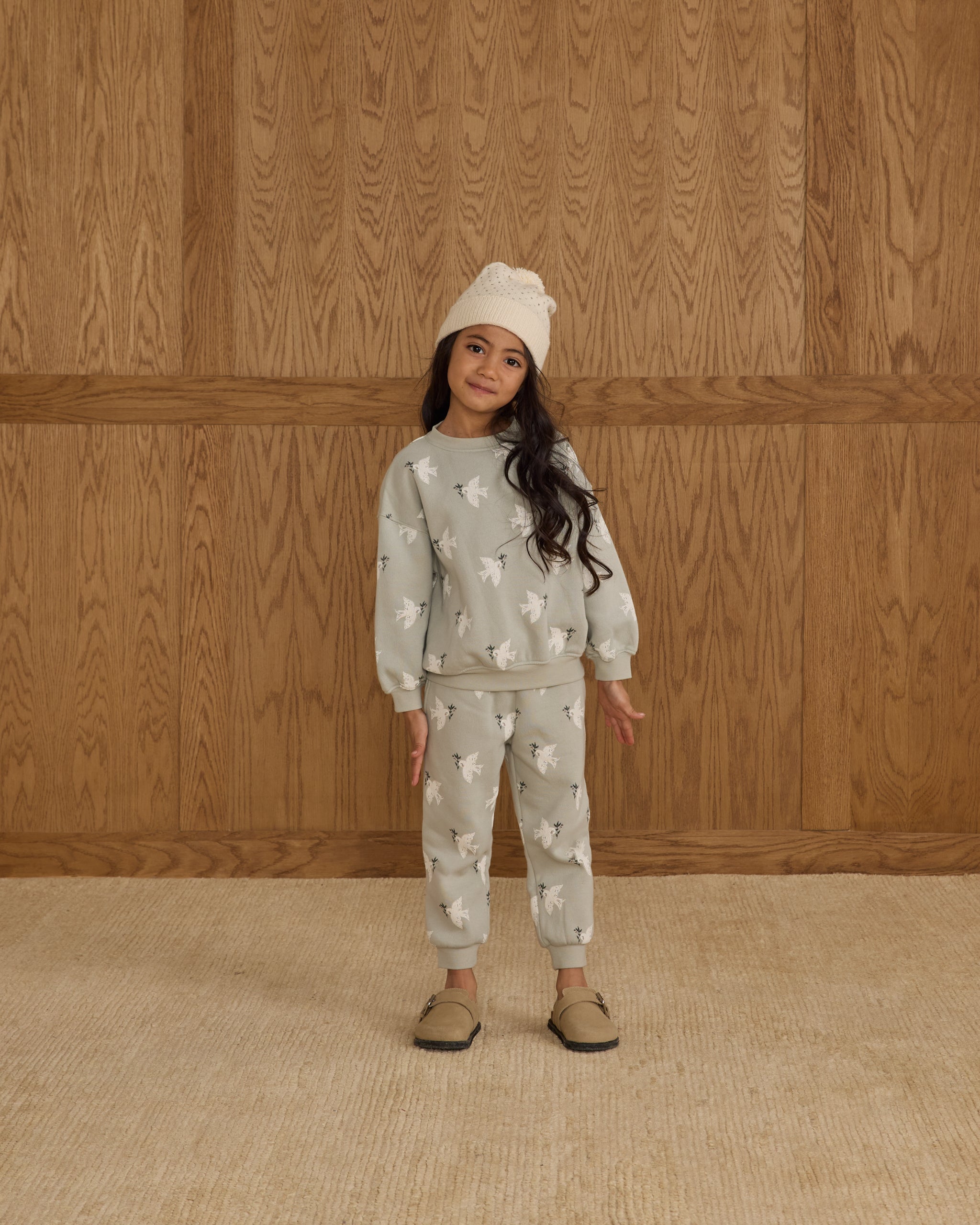 Jogger Sweatpant || Doves - Rylee + Cru | Kids Clothes | Trendy Baby Clothes | Modern Infant Outfits |