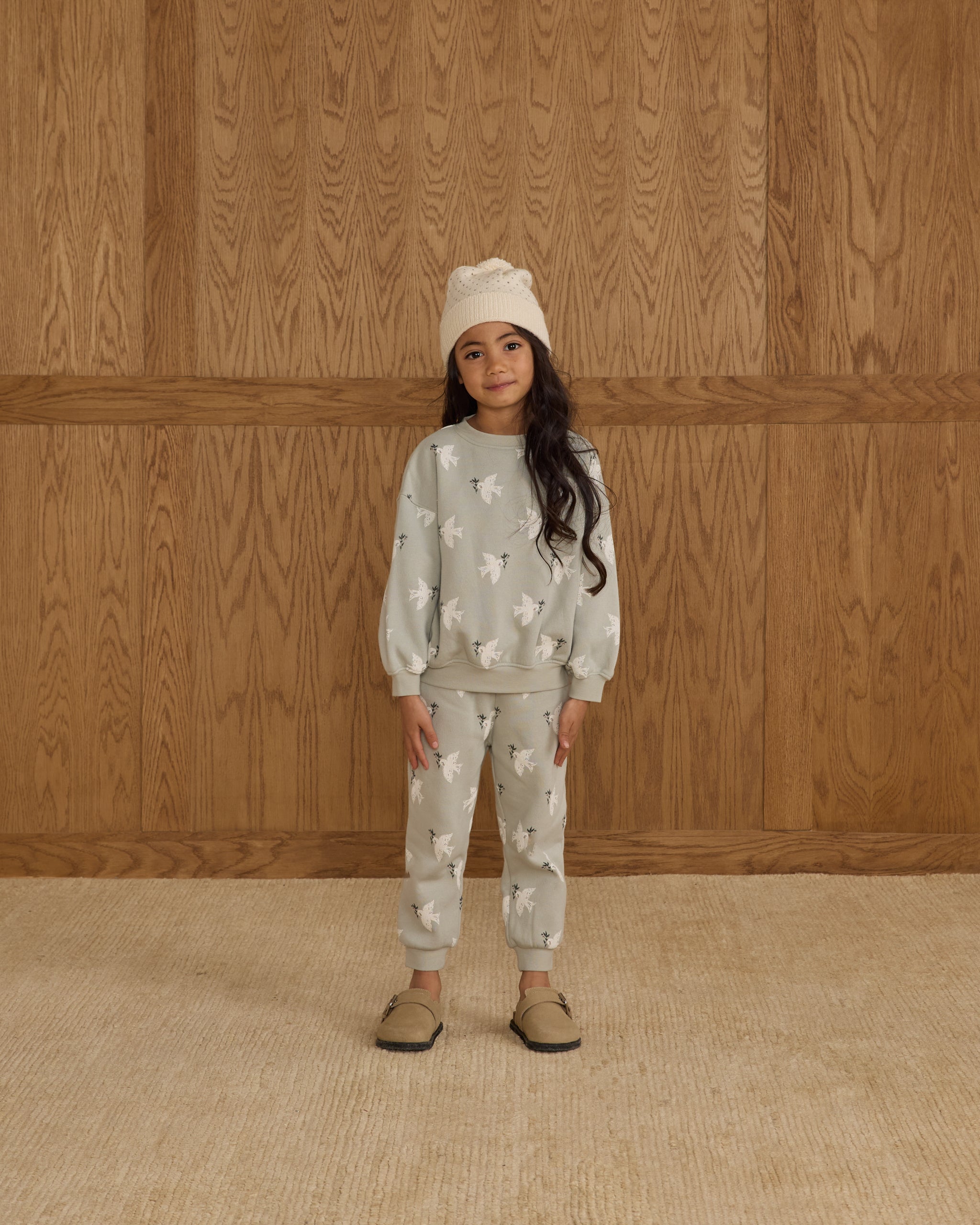 Jogger Sweatpant || Doves - Rylee + Cru | Kids Clothes | Trendy Baby Clothes | Modern Infant Outfits |