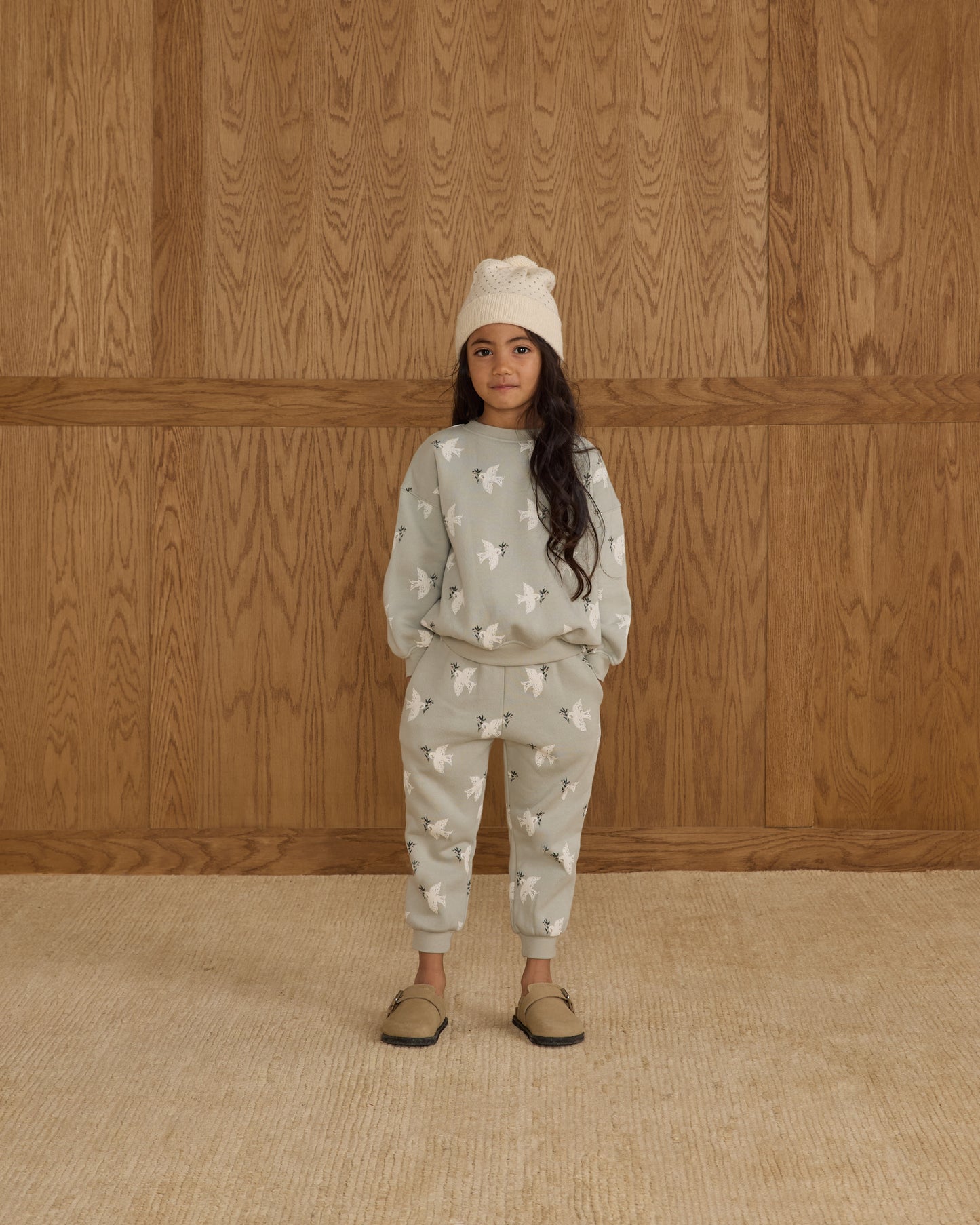 Relaxed Sweatshirt || Doves - Rylee + Cru | Kids Clothes | Trendy Baby Clothes | Modern Infant Outfits |