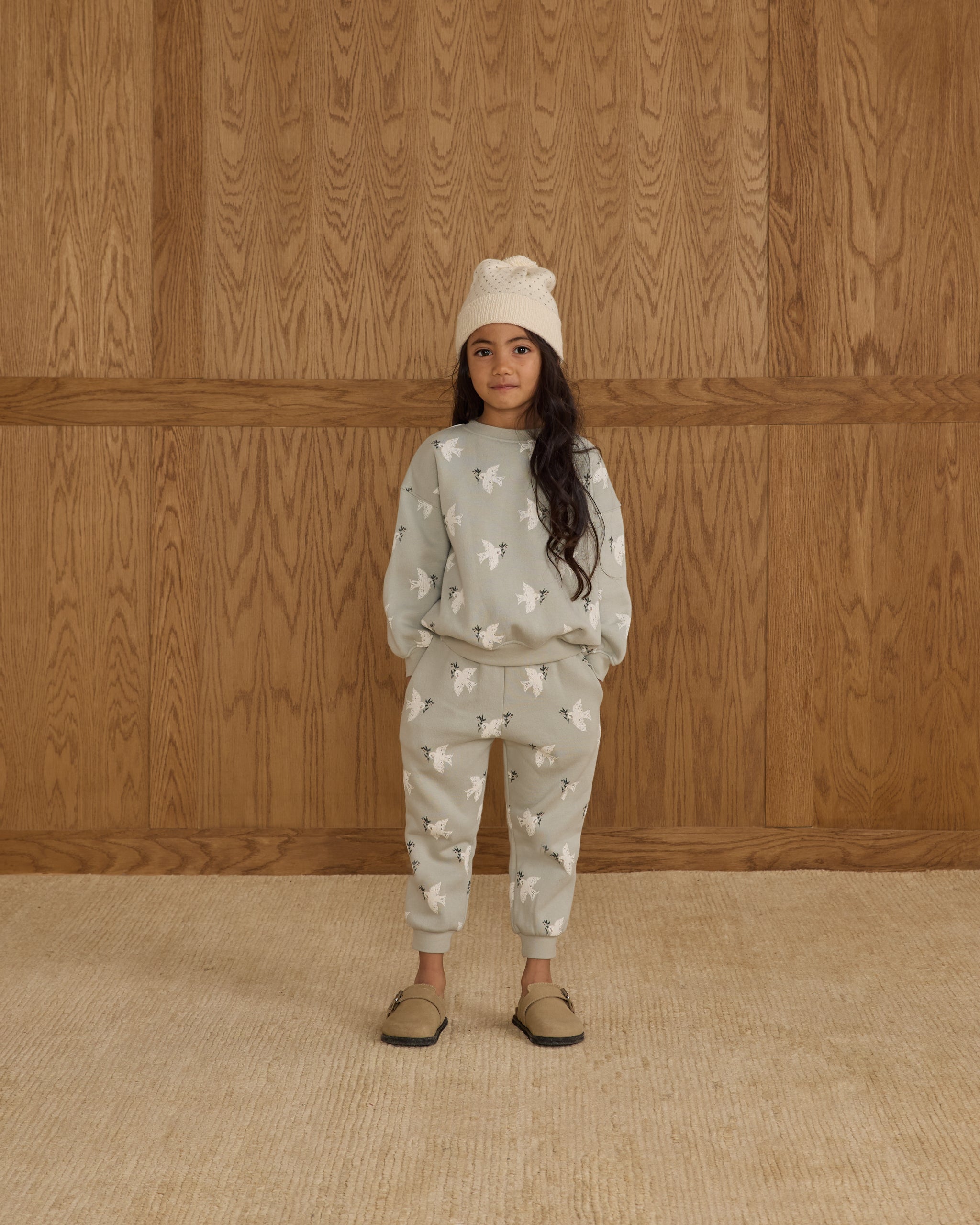 Relaxed Sweatshirt || Doves - Rylee + Cru | Kids Clothes | Trendy Baby Clothes | Modern Infant Outfits |