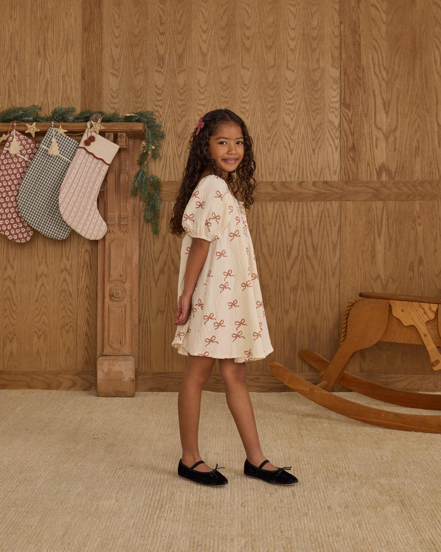 Sabrina Mini Dress || Ruby Bows - Rylee + Cru | Kids Clothes | Trendy Baby Clothes | Modern Infant Outfits |