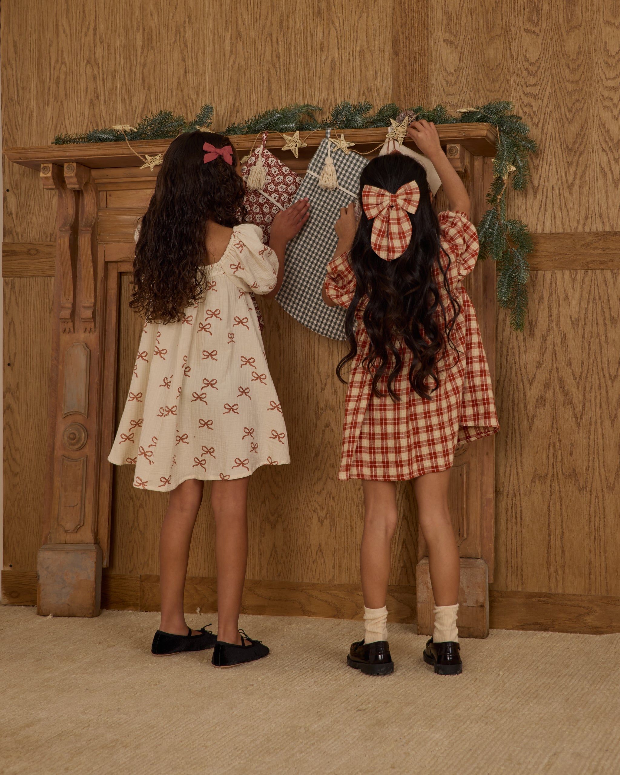 Sabrina Mini Dress || Ruby Bows - Rylee + Cru | Kids Clothes | Trendy Baby Clothes | Modern Infant Outfits |