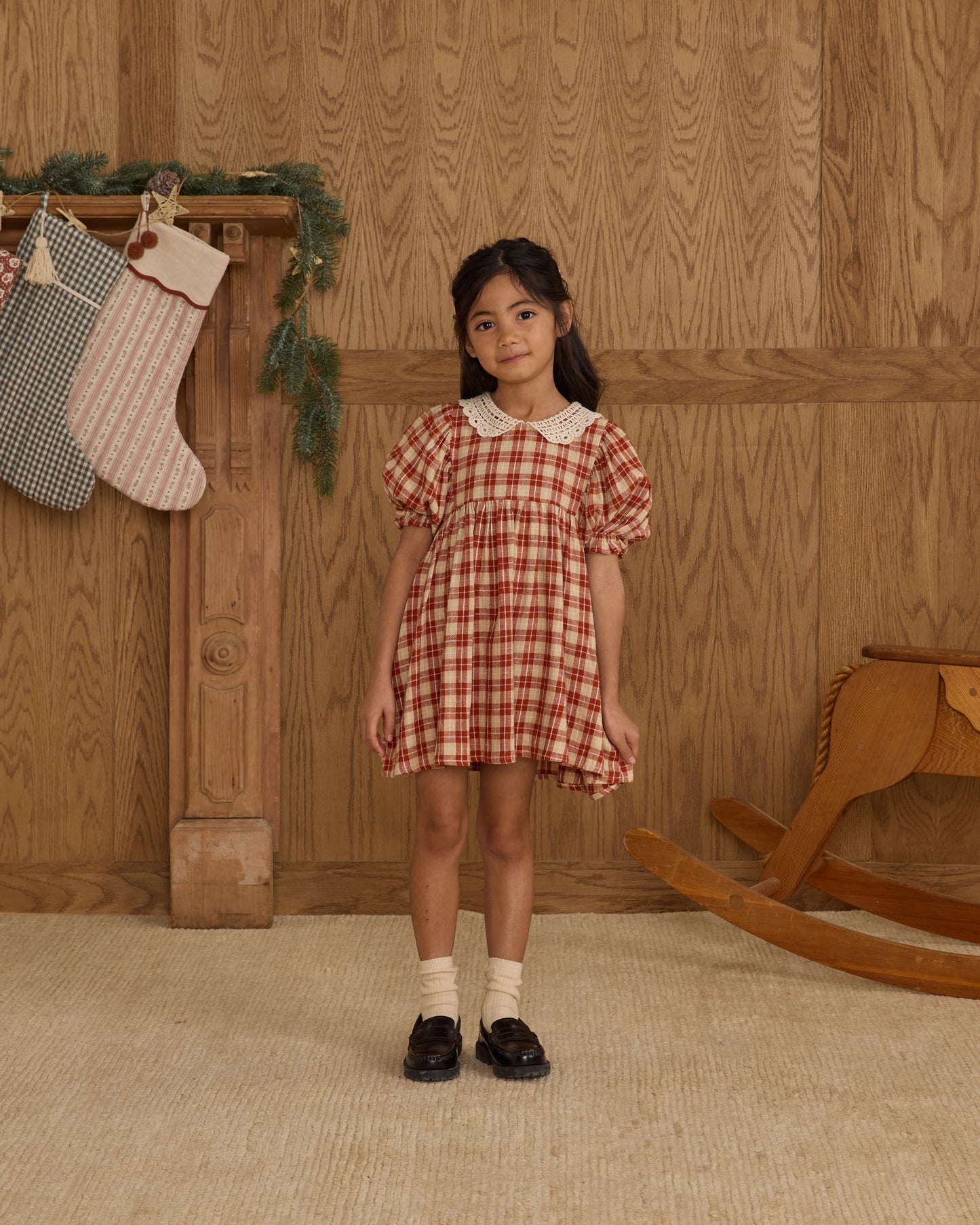 Heidi Dress || Red Plaid - Rylee + Cru | Kids Clothes | Trendy Baby Clothes | Modern Infant Outfits |