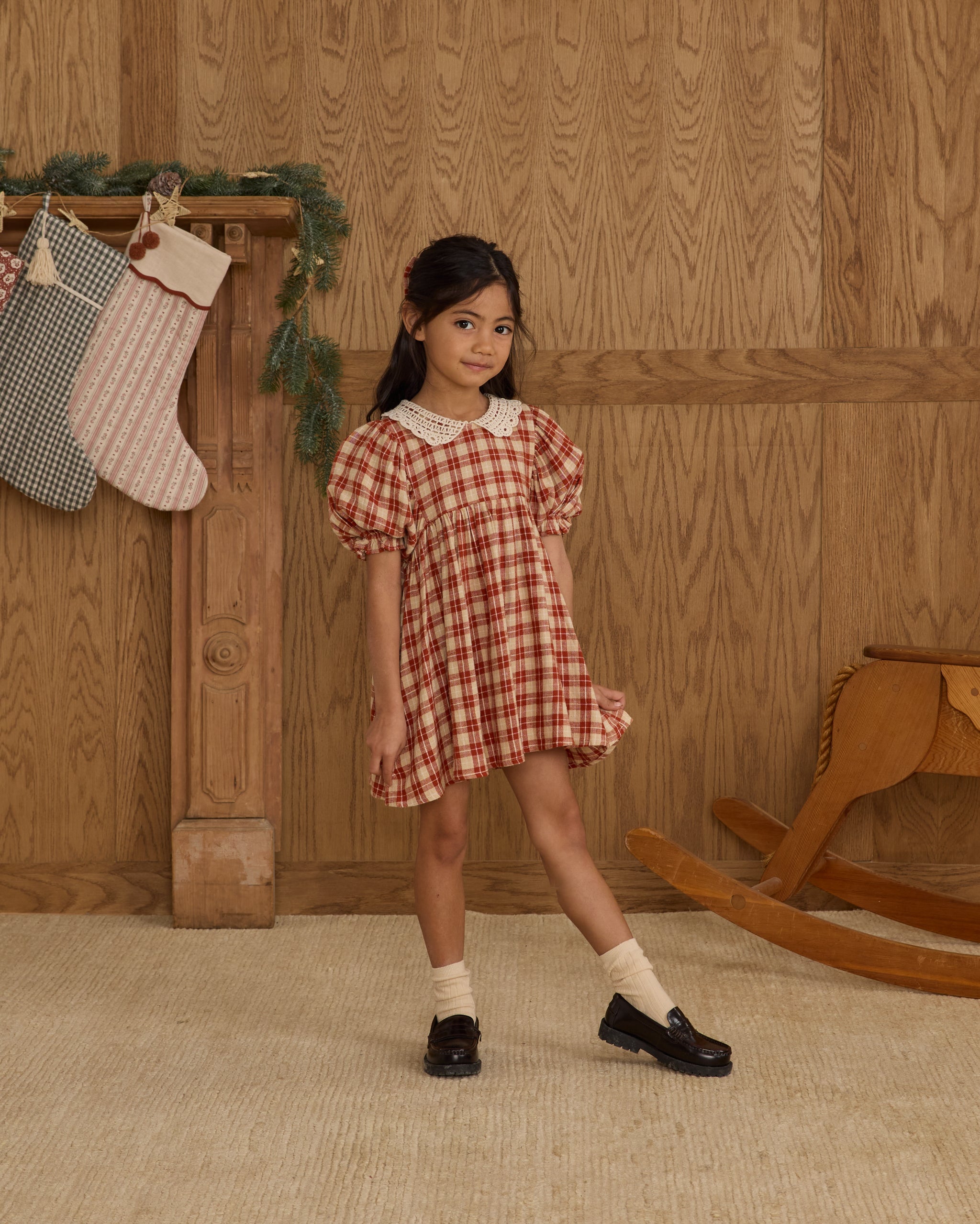 Heidi Dress || Red Plaid - Rylee + Cru | Kids Clothes | Trendy Baby Clothes | Modern Infant Outfits |
