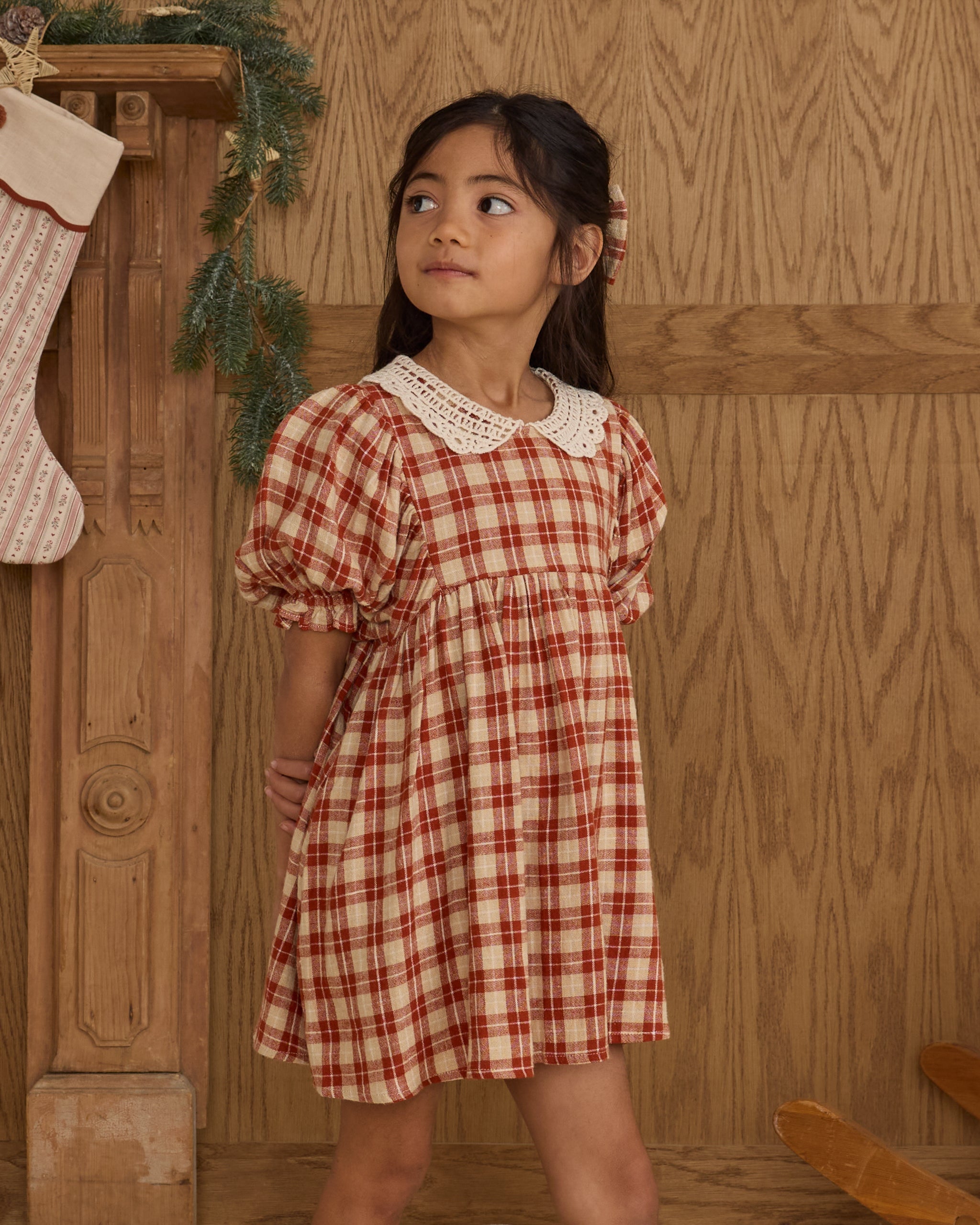 Heidi Dress || Red Plaid - Rylee + Cru | Kids Clothes | Trendy Baby Clothes | Modern Infant Outfits |