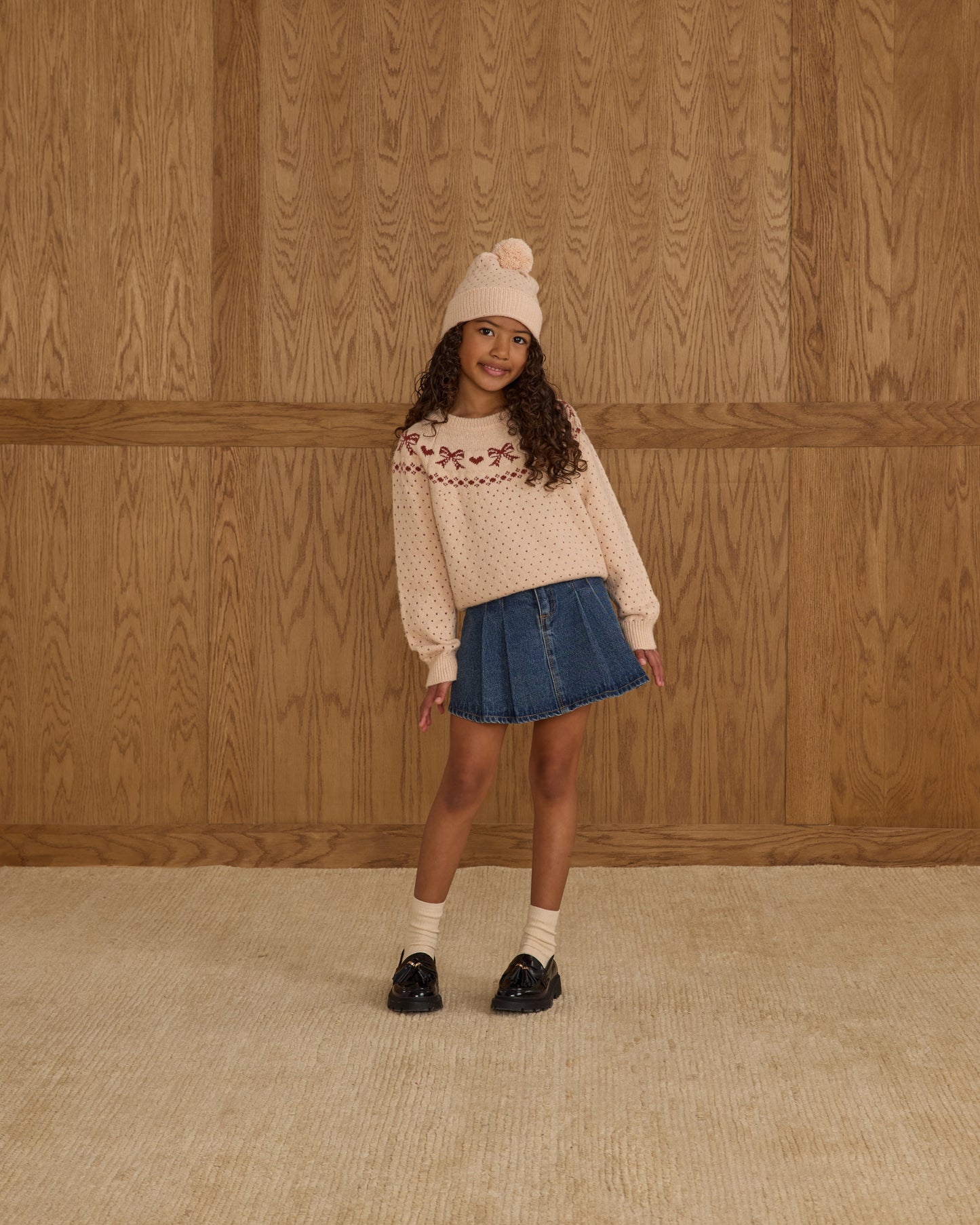 Fair Isle Sweater || Bows - Rylee + Cru | Kids Clothes | Trendy Baby Clothes | Modern Infant Outfits |