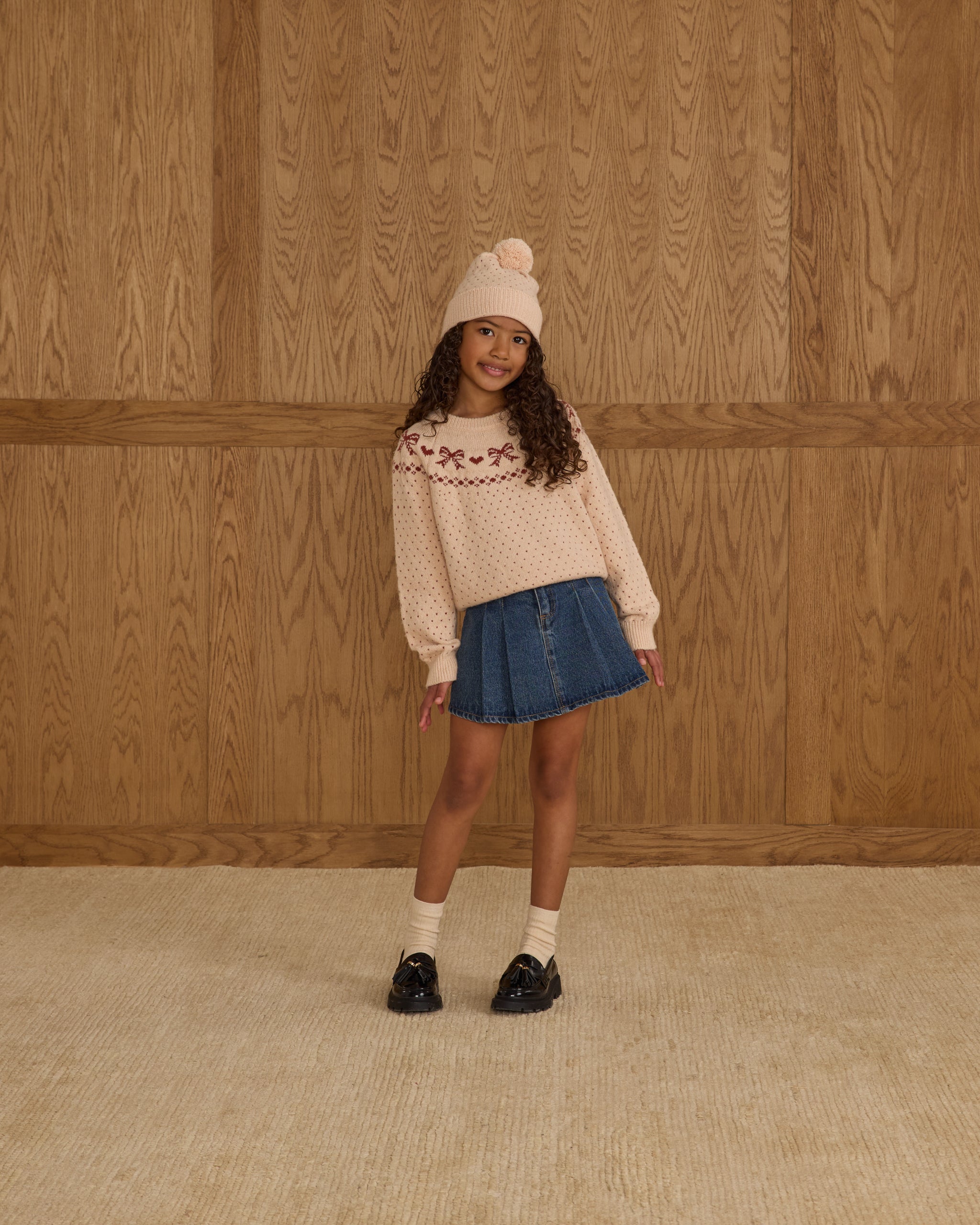 Fair Isle Sweater || Bows - Rylee + Cru | Kids Clothes | Trendy Baby Clothes | Modern Infant Outfits |