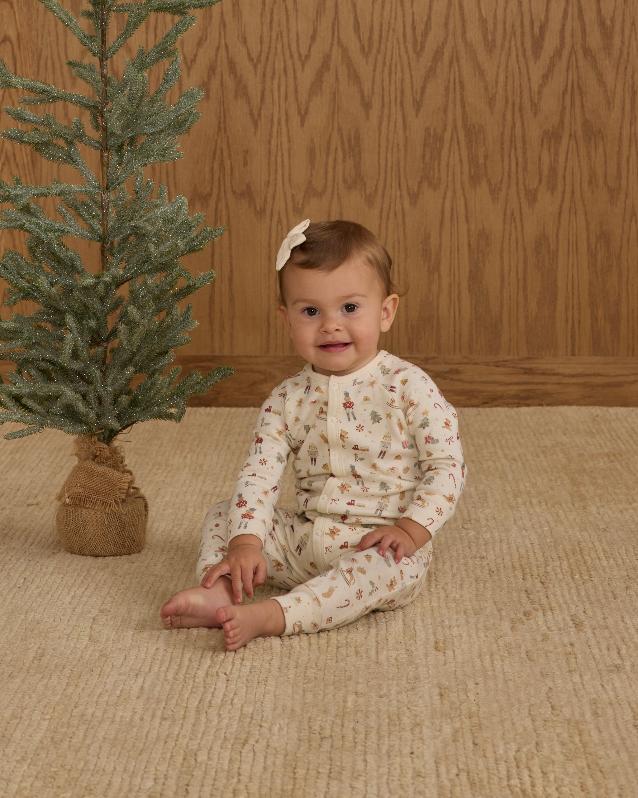 Organic Long John Pajamas || Festive - Rylee + Cru | Kids Clothes | Trendy Baby Clothes | Modern Infant Outfits |