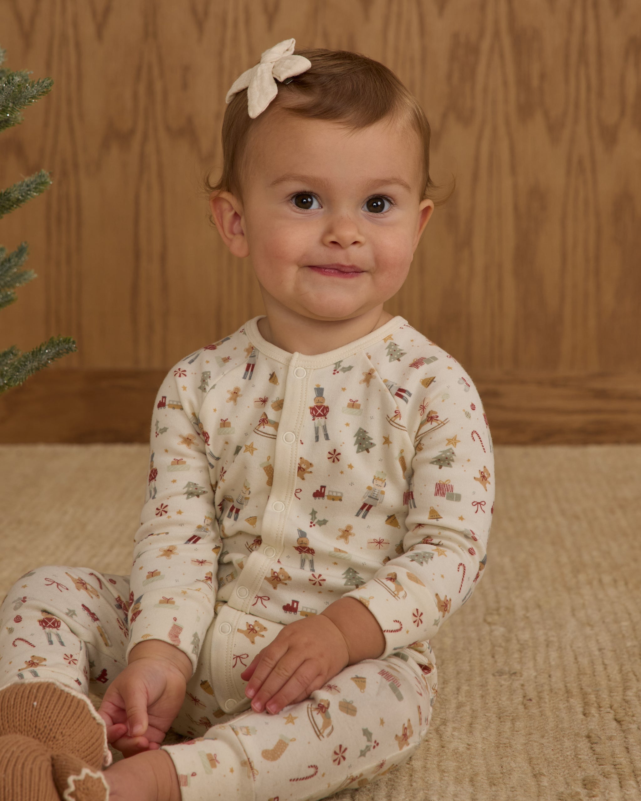 Organic Long John Pajamas || Festive - Rylee + Cru | Kids Clothes | Trendy Baby Clothes | Modern Infant Outfits |