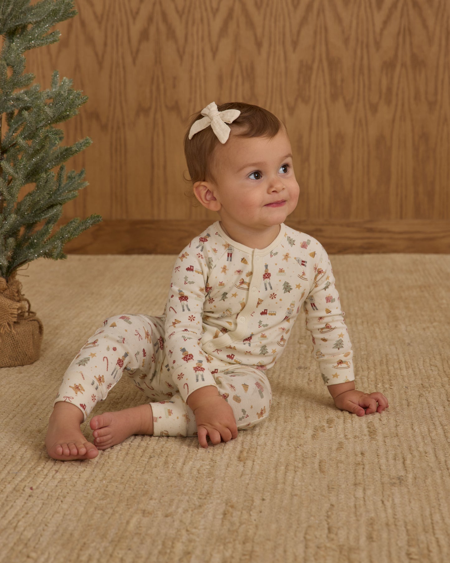 Organic Long John Pajamas || Festive - Rylee + Cru | Kids Clothes | Trendy Baby Clothes | Modern Infant Outfits |