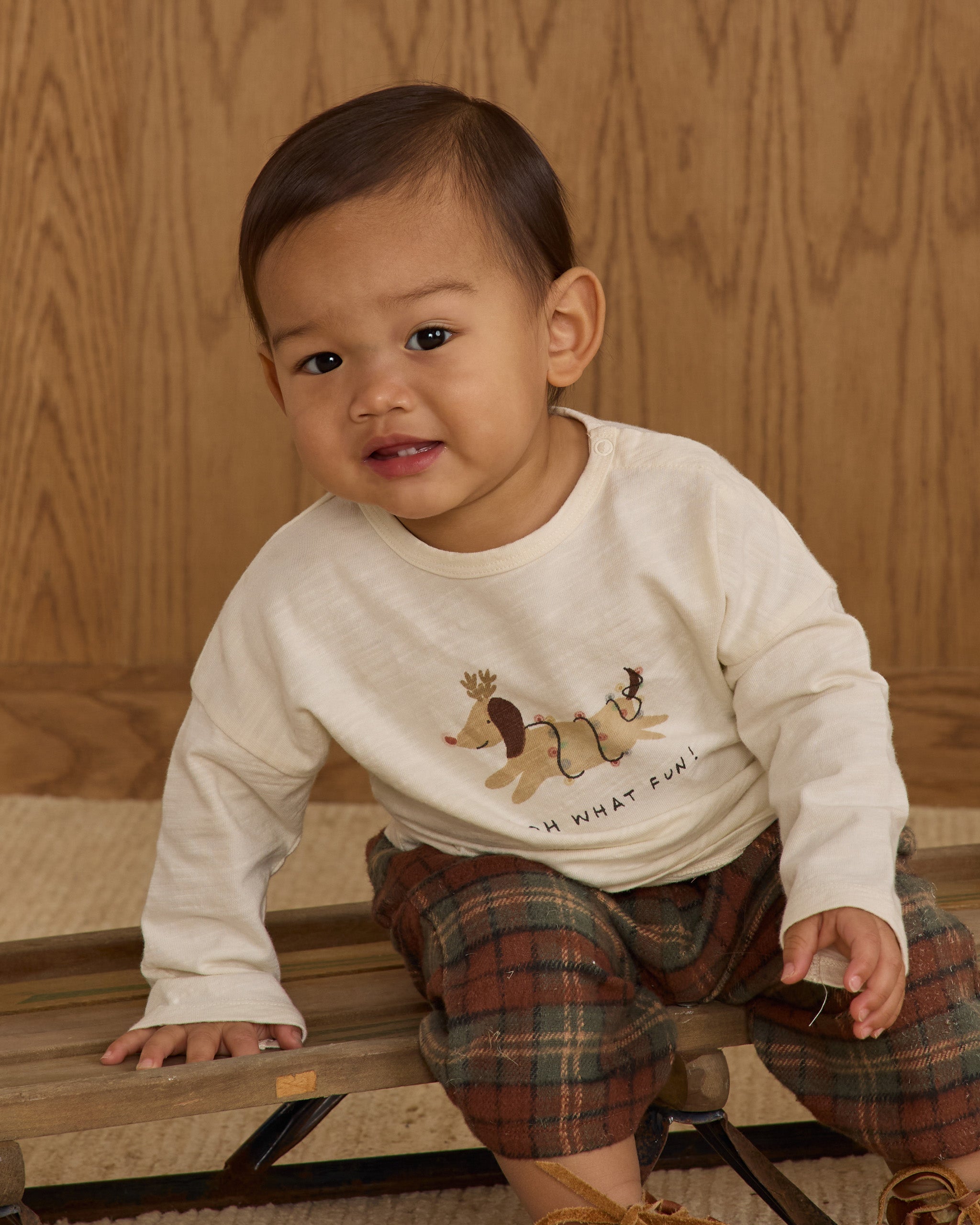 Long Sleeve Tee || Oh What Fun - Rylee + Cru | Kids Clothes | Trendy Baby Clothes | Modern Infant Outfits |