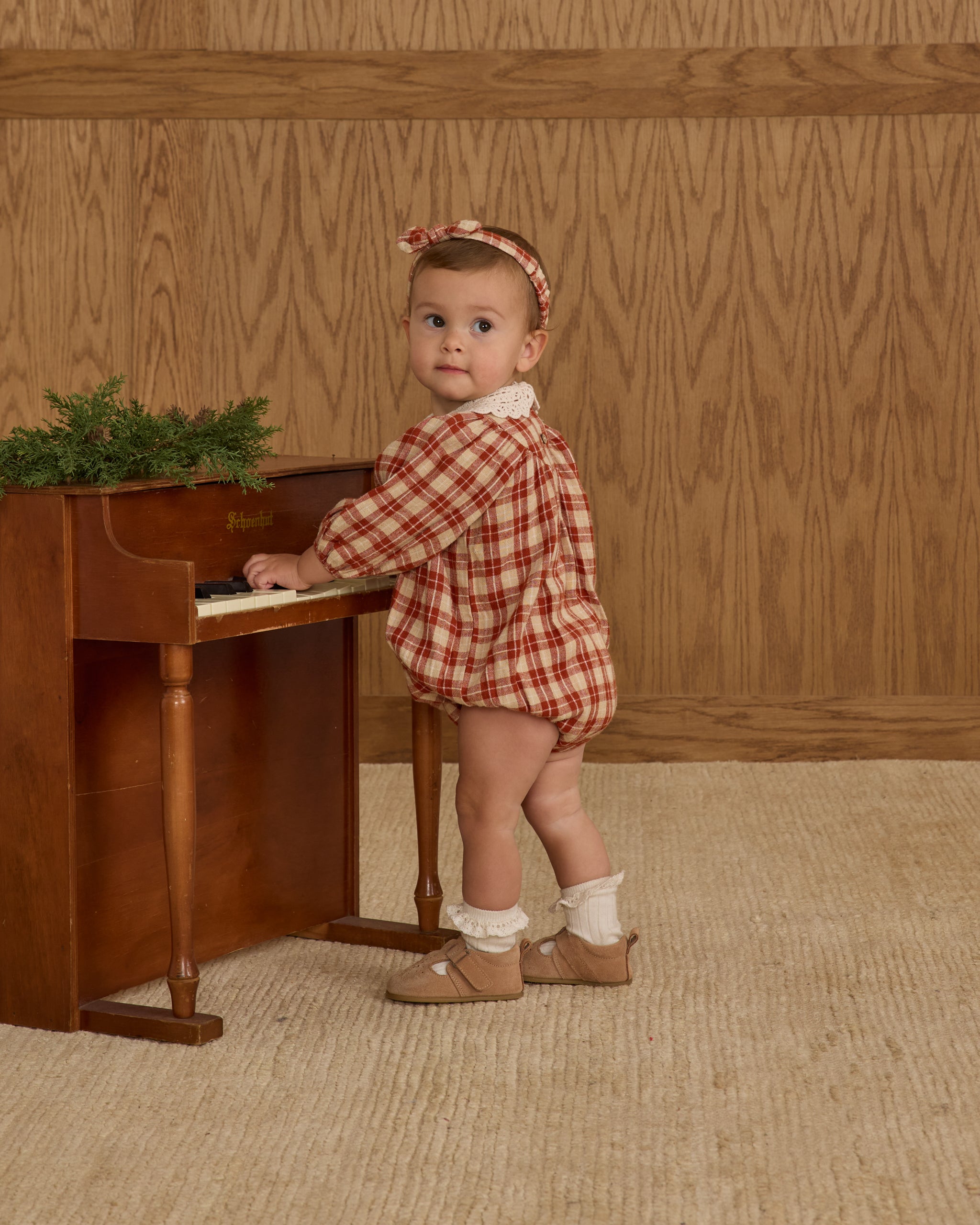 Baby Bow Headband || Red Plaid - Rylee + Cru | Kids Clothes | Trendy Baby Clothes | Modern Infant Outfits |