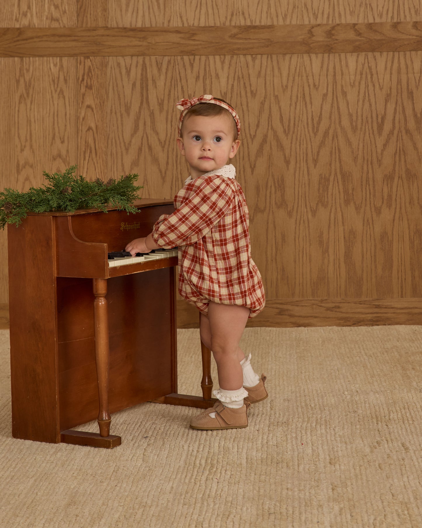 Heidi Romper || Red Plaid - Rylee + Cru | Kids Clothes | Trendy Baby Clothes | Modern Infant Outfits |