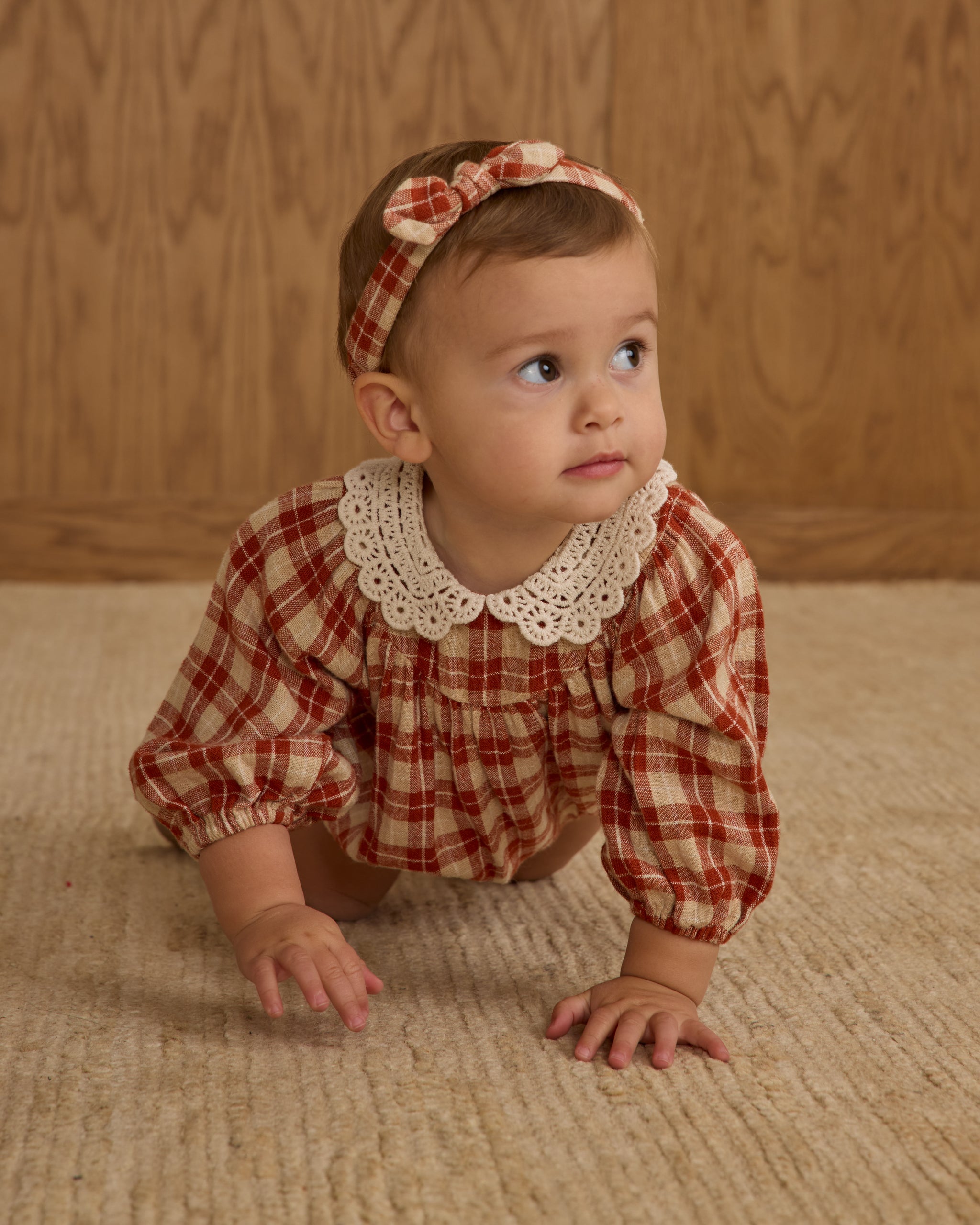 Baby Bow Headband || Red Plaid - Rylee + Cru | Kids Clothes | Trendy Baby Clothes | Modern Infant Outfits |