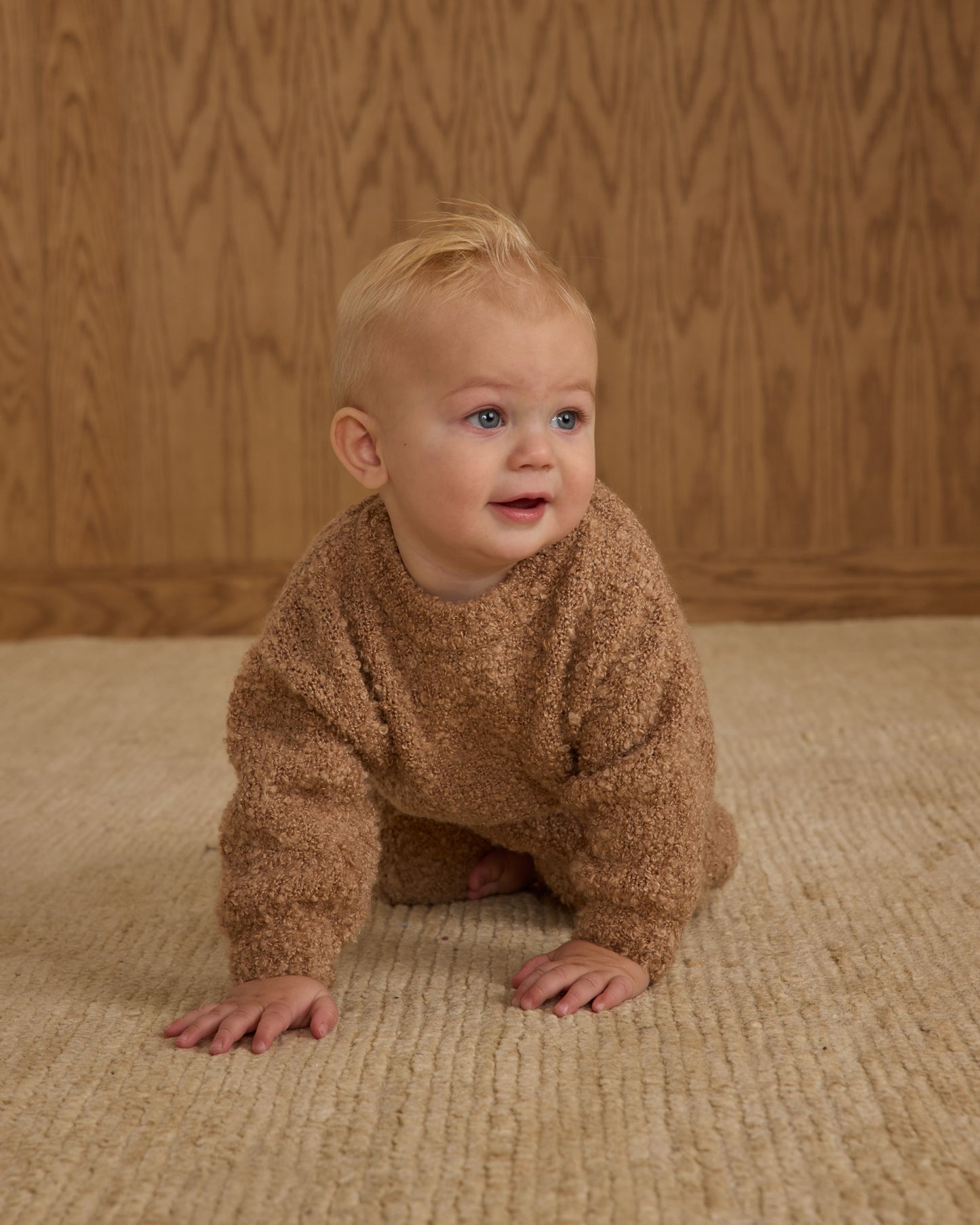 Aspen Sweater || Toffee Boucle - Rylee + Cru | Kids Clothes | Trendy Baby Clothes | Modern Infant Outfits |