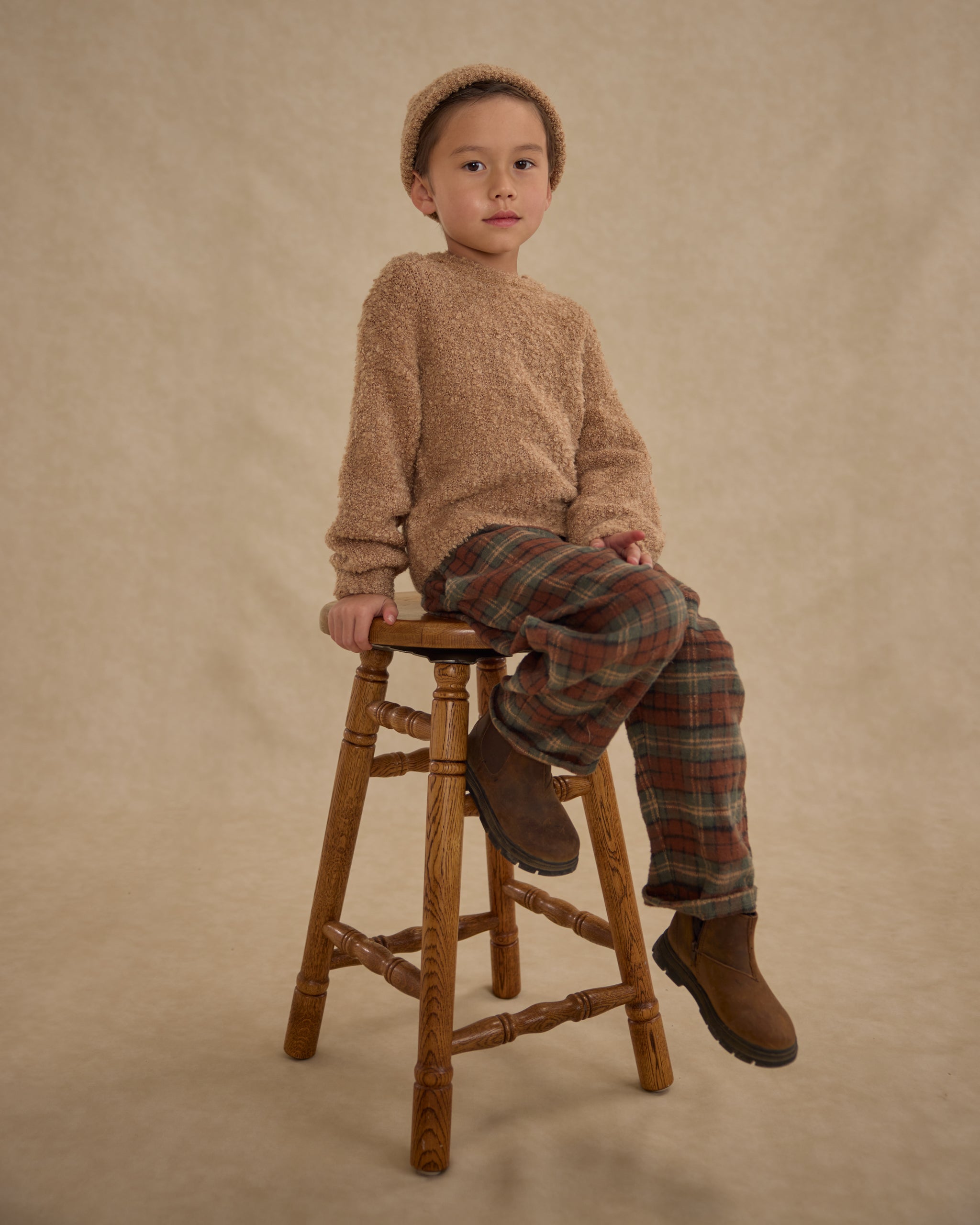 Aspen Sweater || Toffee Boucle - Rylee + Cru | Kids Clothes | Trendy Baby Clothes | Modern Infant Outfits |
