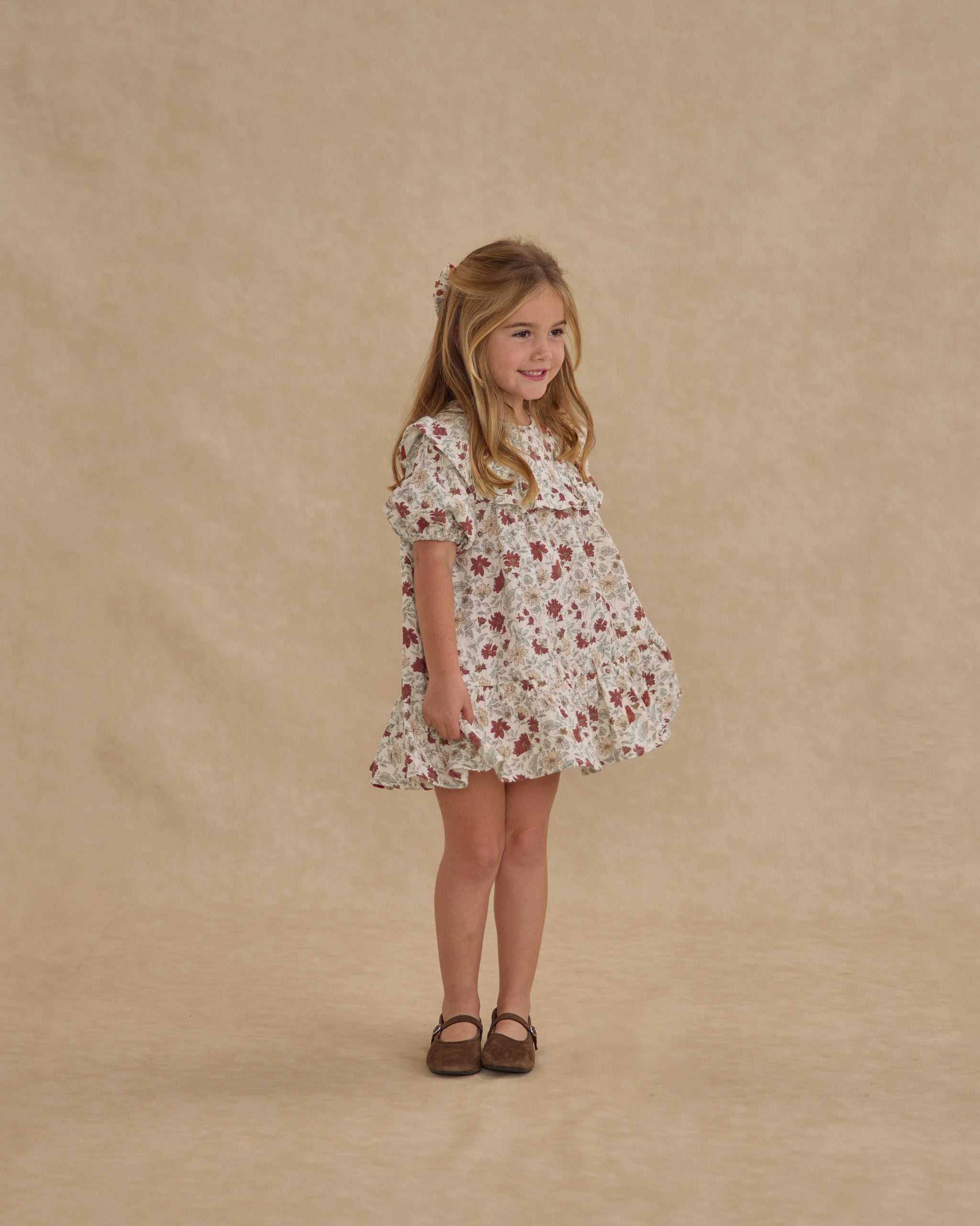 Cordelia Dress || Holiday Floral - Rylee + Cru | Kids Clothes | Trendy Baby Clothes | Modern Infant Outfits |