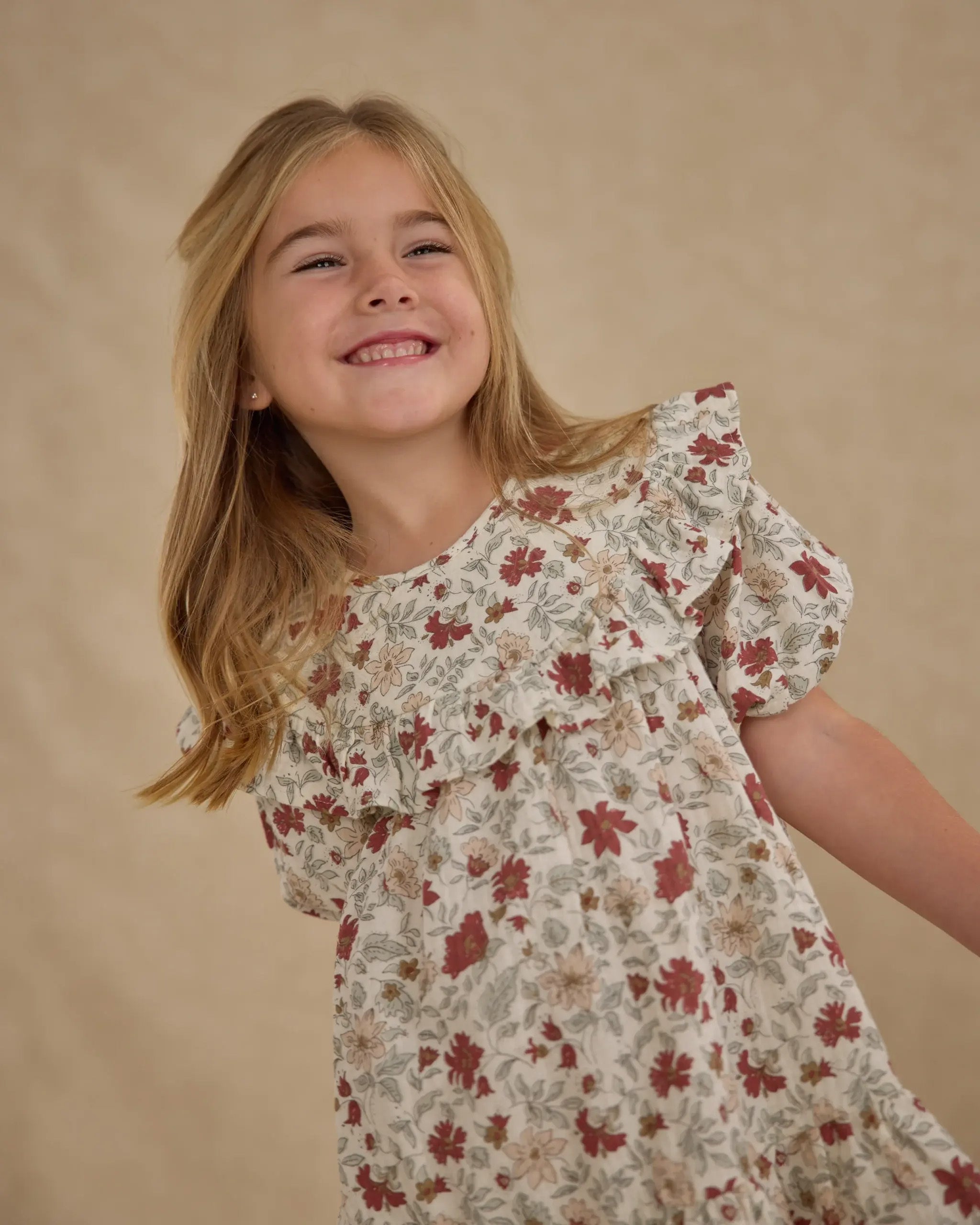 Cordelia Dress || Holiday Floral - Rylee + Cru | Kids Clothes | Trendy Baby Clothes | Modern Infant Outfits |