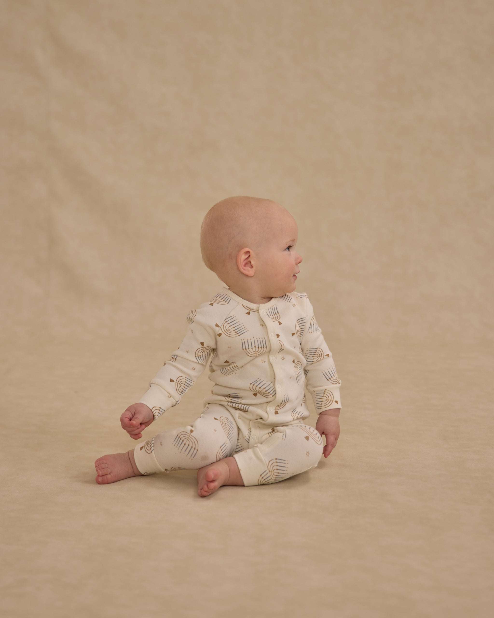 Organic Long John Pajamas || Hanukkah - Rylee + Cru | Kids Clothes | Trendy Baby Clothes | Modern Infant Outfits |