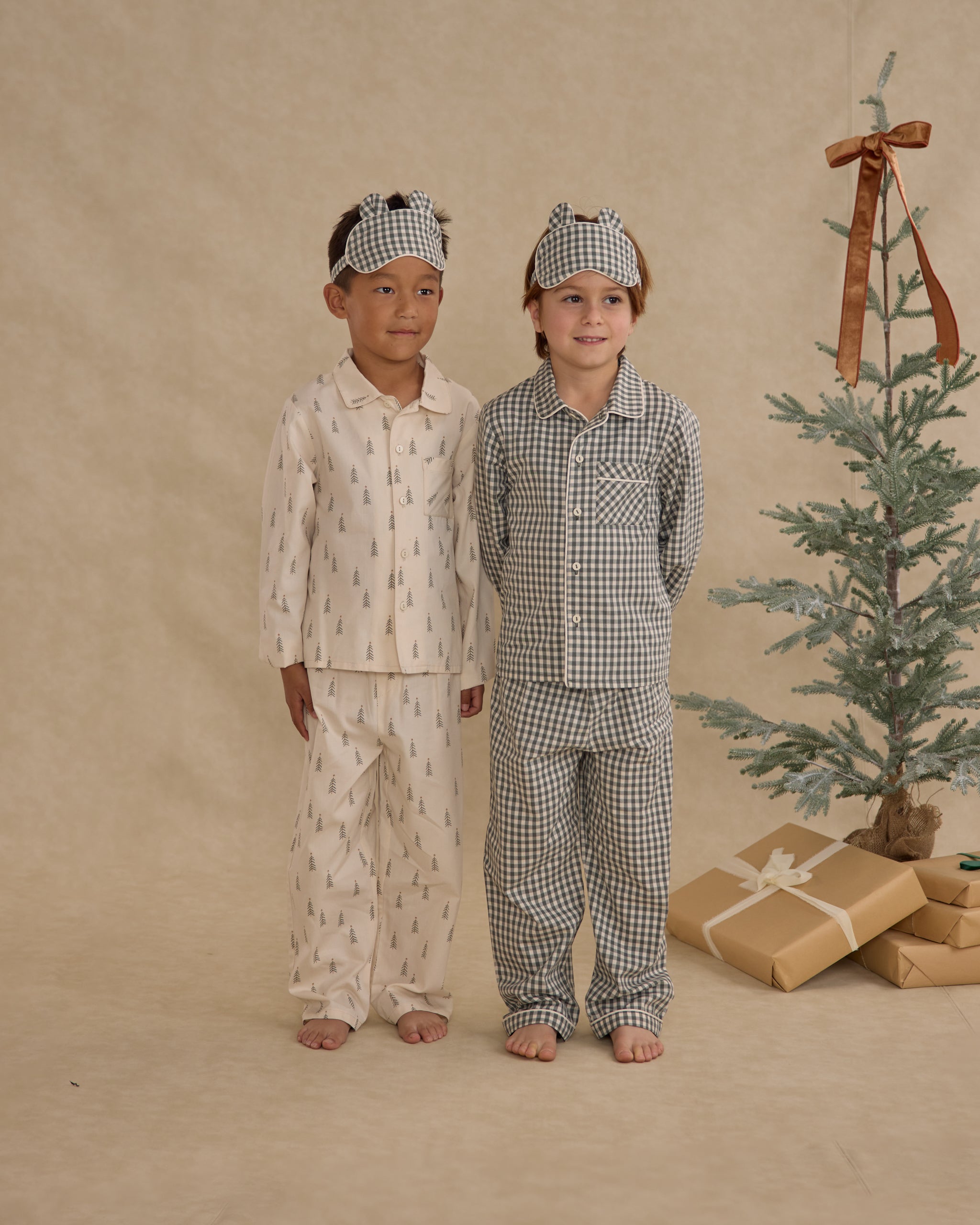 Sleep Mask || Evergreen Gingham - Rylee + Cru | Kids Clothes | Trendy Baby Clothes | Modern Infant Outfits |