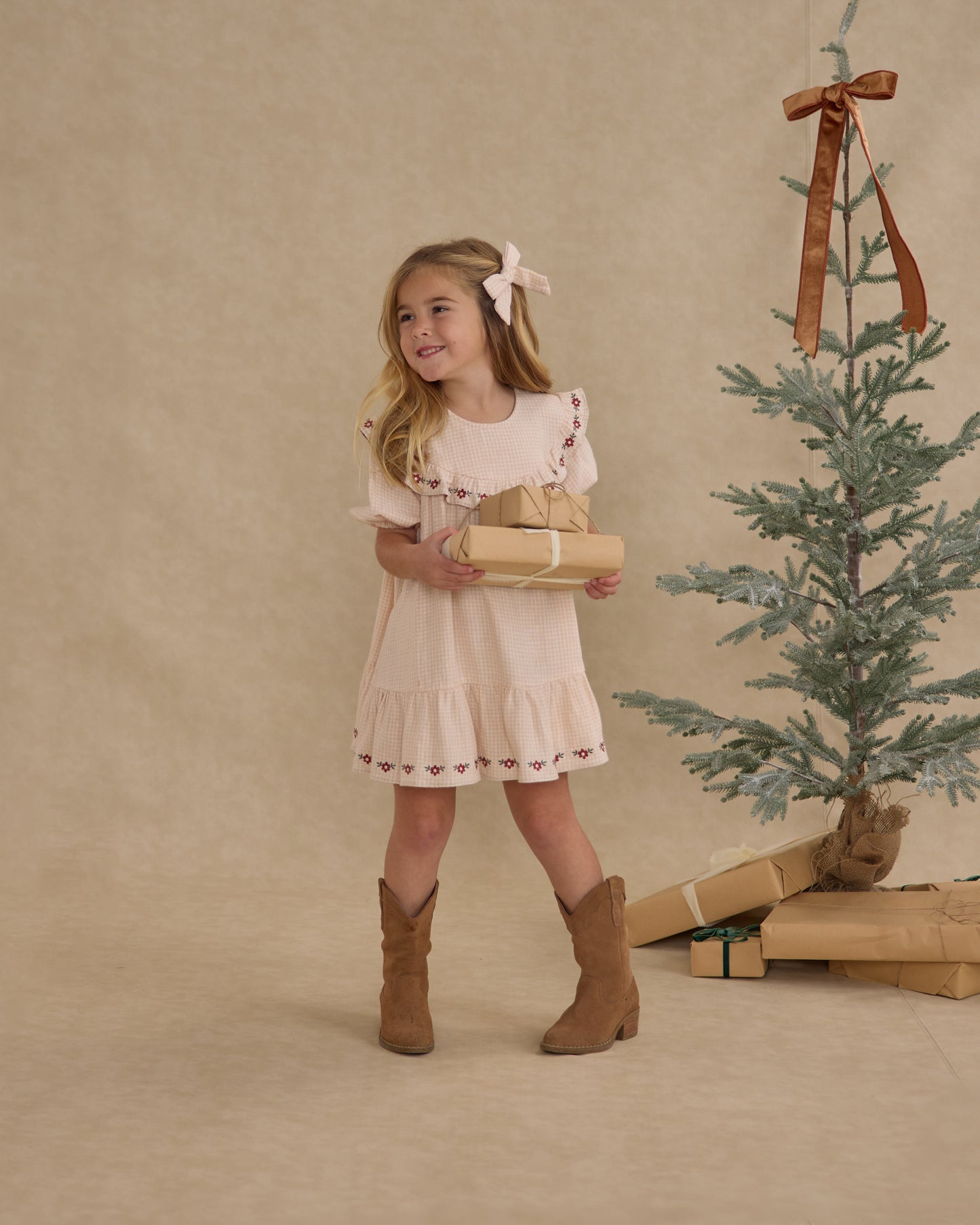 Bow || Petal Gingham - Rylee + Cru | Kids Clothes | Trendy Baby Clothes | Modern Infant Outfits |