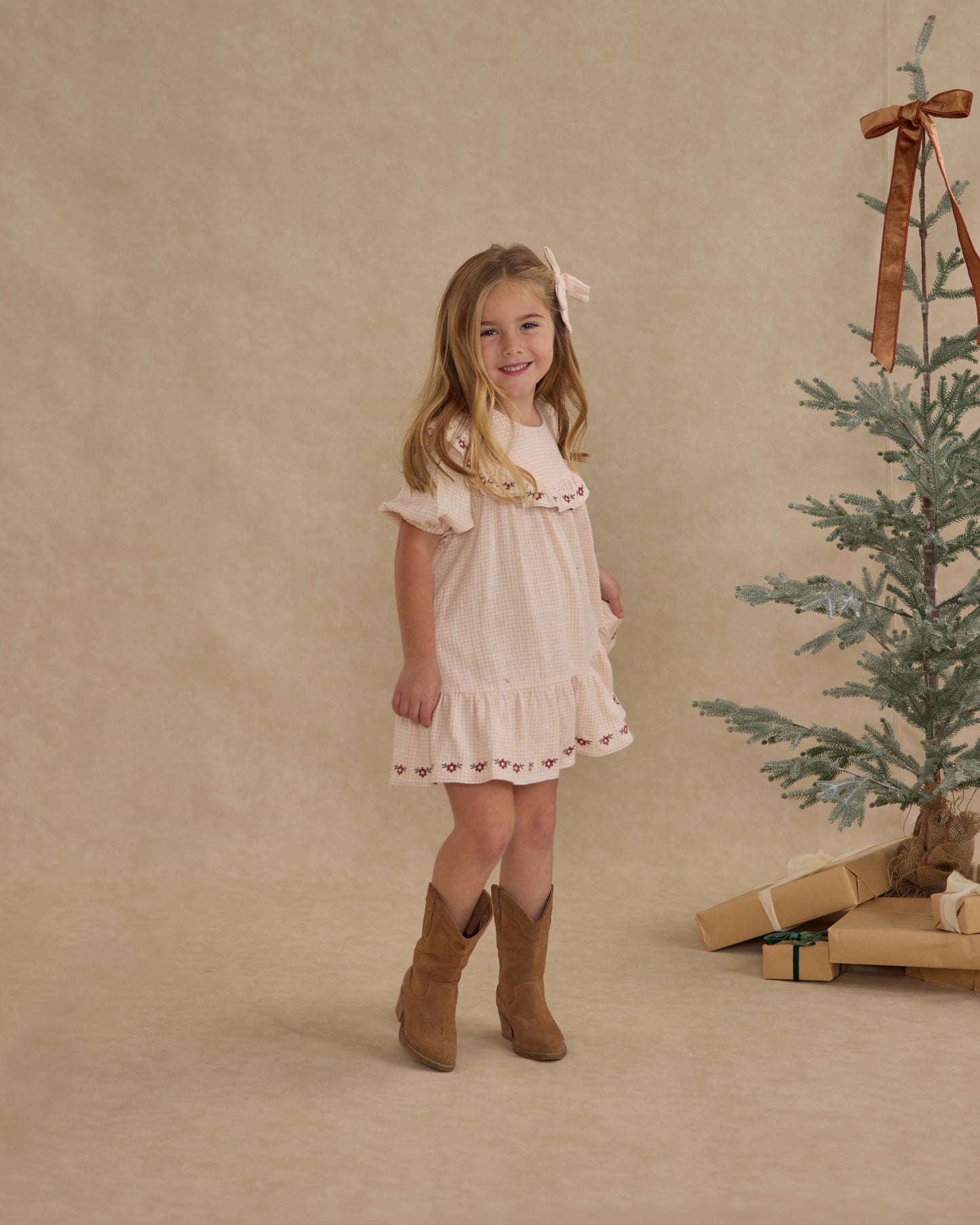 Bow || Petal Gingham - Rylee + Cru | Kids Clothes | Trendy Baby Clothes | Modern Infant Outfits |