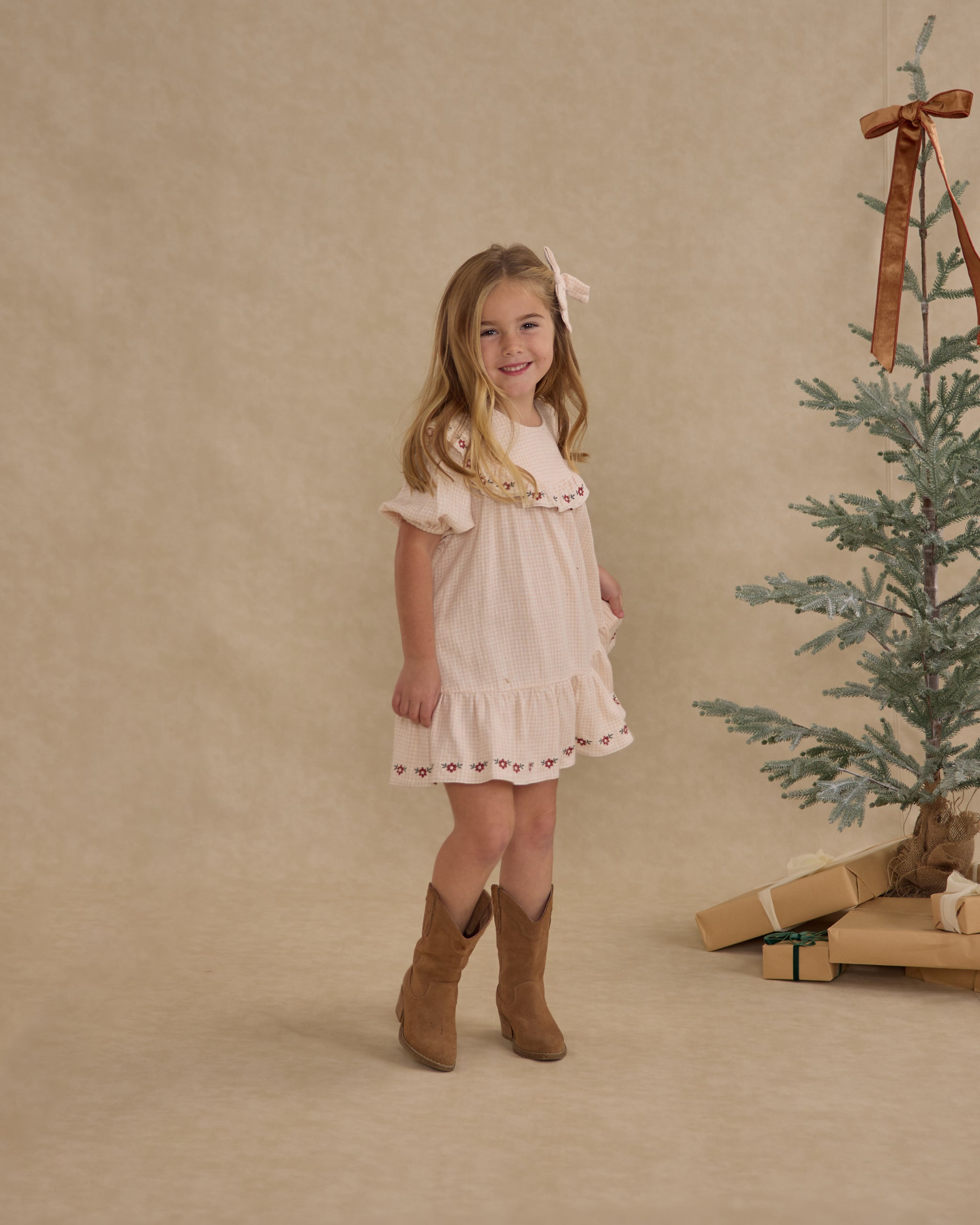 Bow || Petal Gingham - Rylee + Cru | Kids Clothes | Trendy Baby Clothes | Modern Infant Outfits |