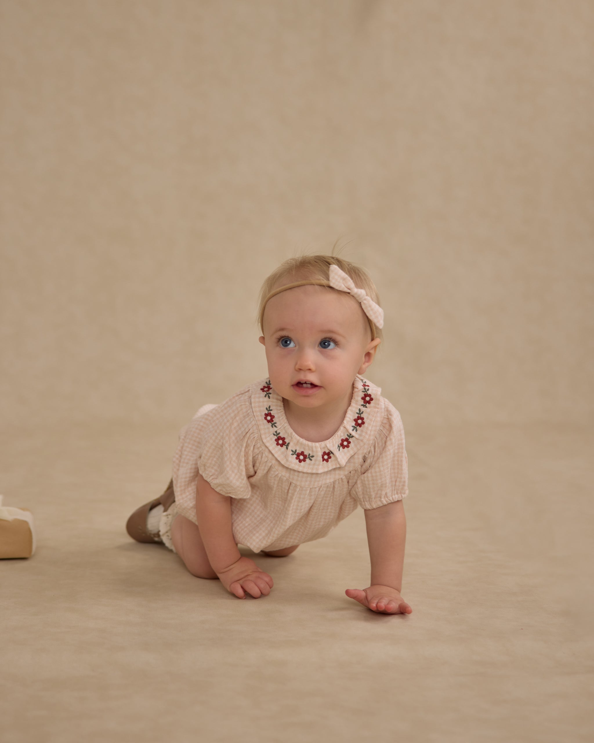 Lula Romper || Petal Gingham - Rylee + Cru | Kids Clothes | Trendy Baby Clothes | Modern Infant Outfits |