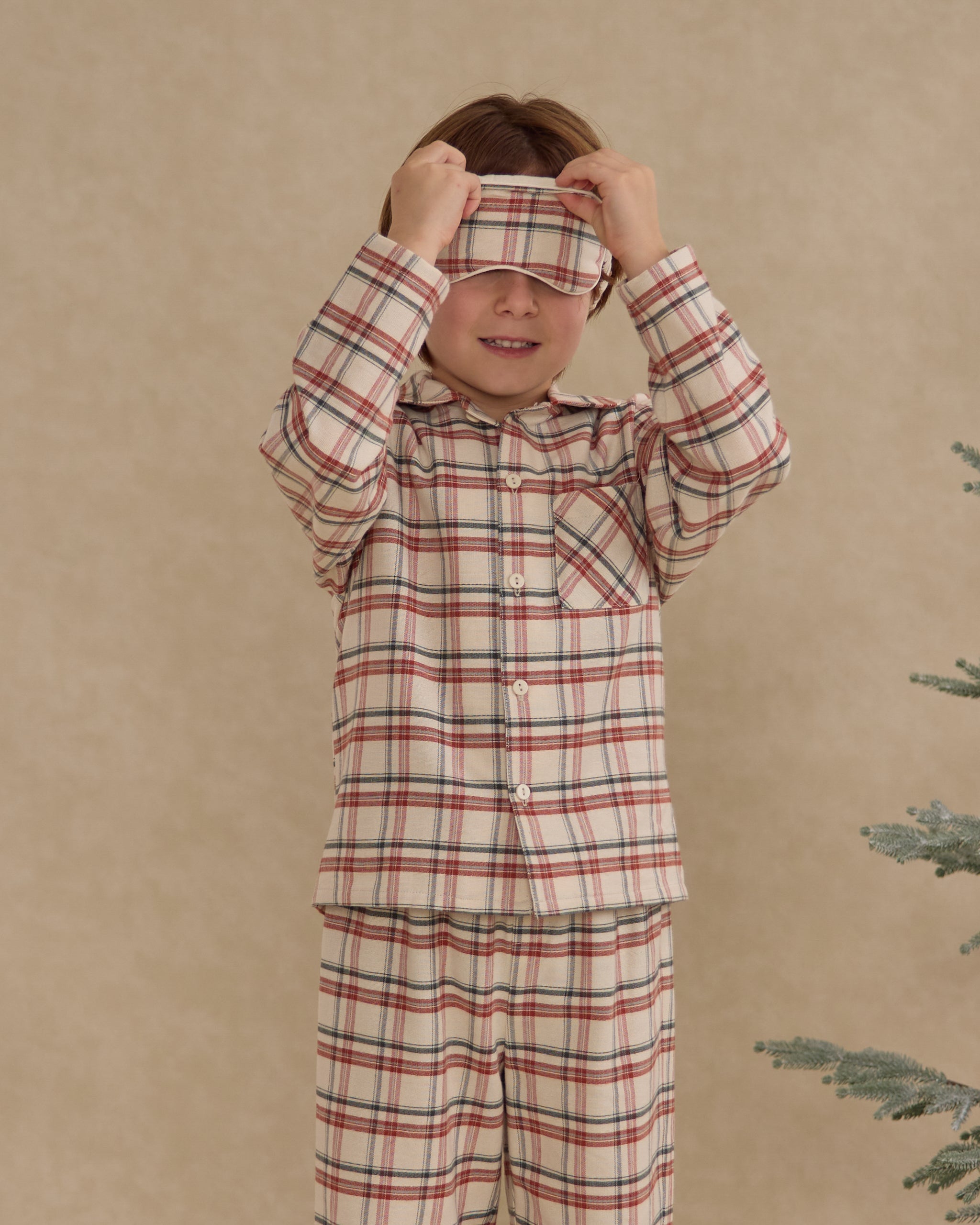 Sleep Mask || Holiday Flannel - Rylee + Cru | Kids Clothes | Trendy Baby Clothes | Modern Infant Outfits |