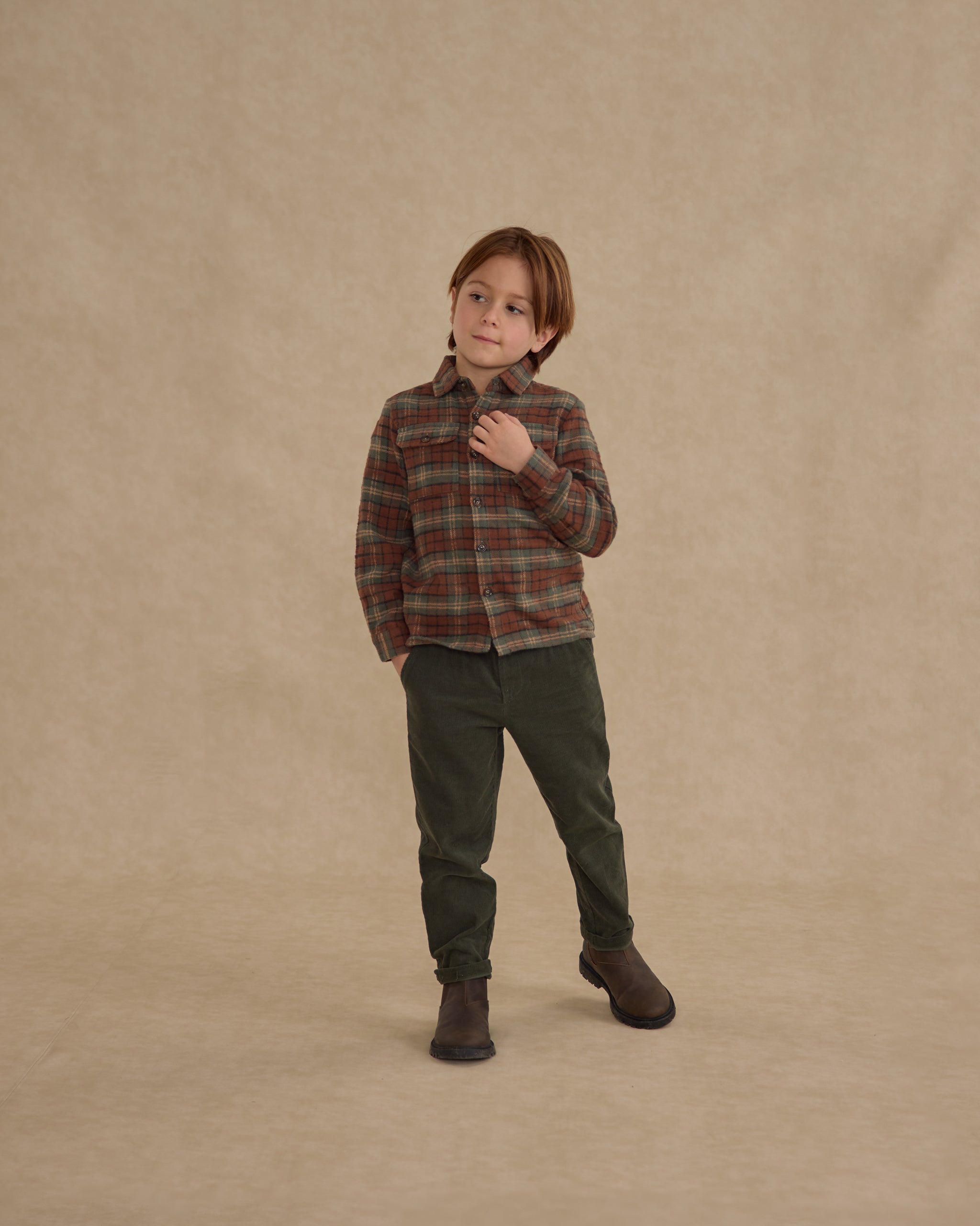 Kalen Pant || Evergreen - Rylee + Cru | Kids Clothes | Trendy Baby Clothes | Modern Infant Outfits |