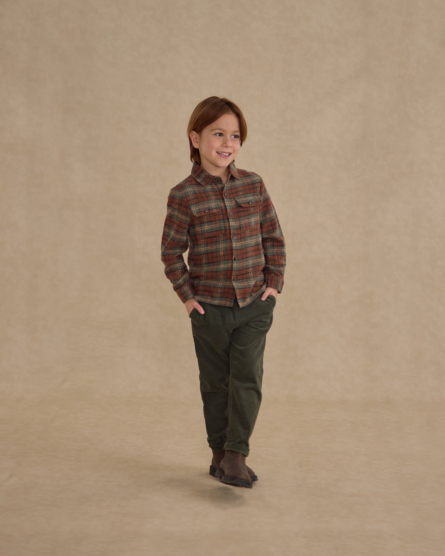 Pocketed Flannel Shirt || Holiday Plaid - Rylee + Cru | Kids Clothes | Trendy Baby Clothes | Modern Infant Outfits |