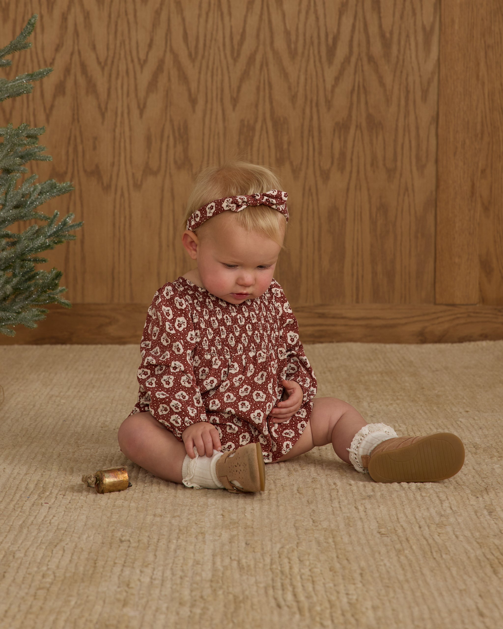 Baby Bow Headband || Ruby Fleur - Rylee + Cru | Kids Clothes | Trendy Baby Clothes | Modern Infant Outfits |