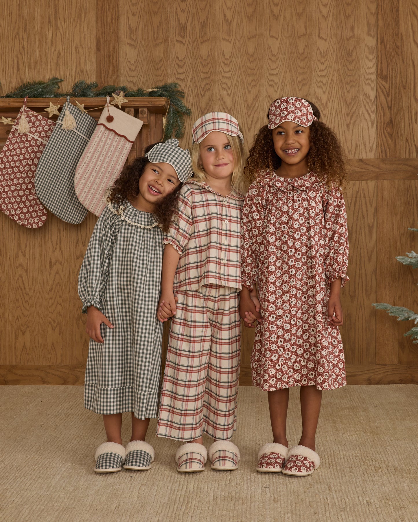 Slippers || Holiday Flannel - Rylee + Cru | Kids Clothes | Trendy Baby Clothes | Modern Infant Outfits |
