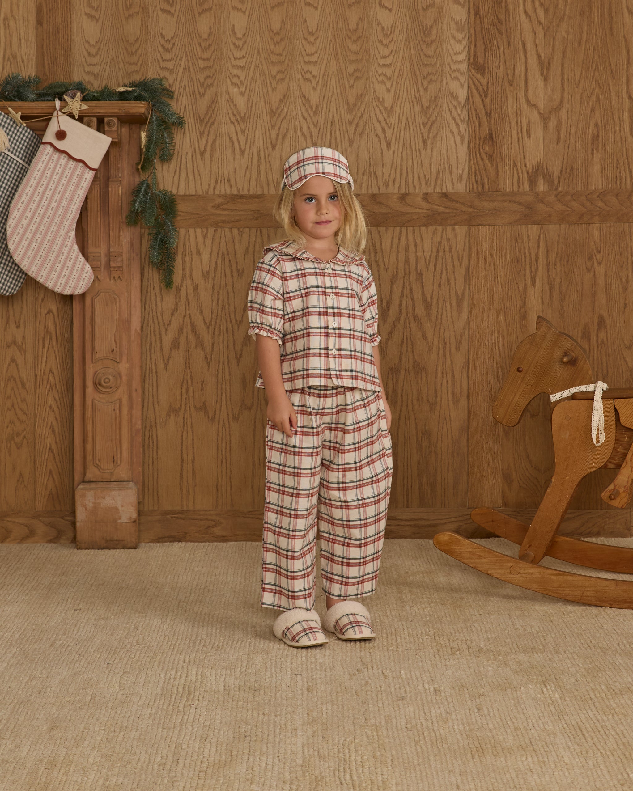 Slippers || Holiday Flannel - Rylee + Cru | Kids Clothes | Trendy Baby Clothes | Modern Infant Outfits |
