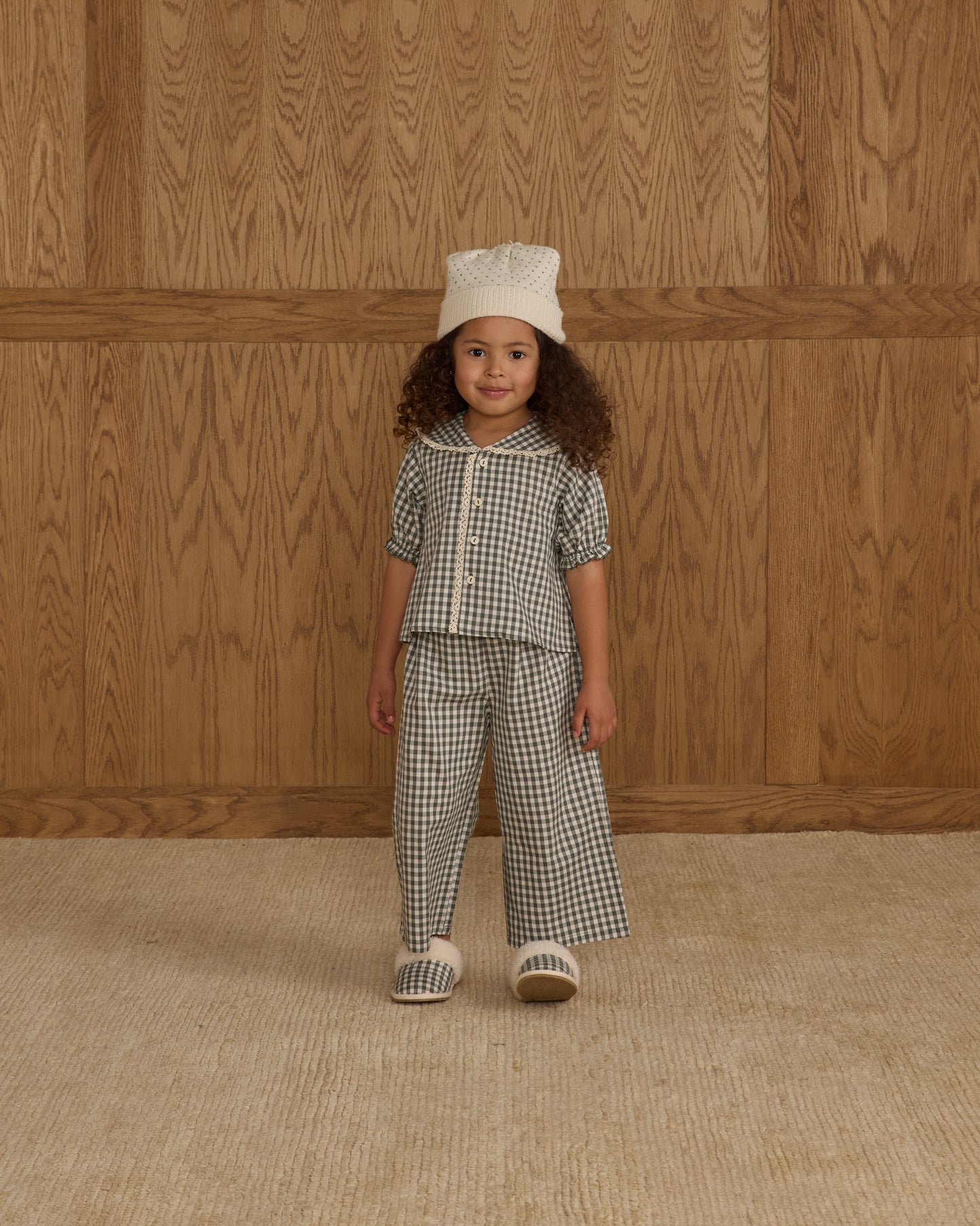 Ruffle Pajamas || Evergreen Gingham - Rylee + Cru | Kids Clothes | Trendy Baby Clothes | Modern Infant Outfits |