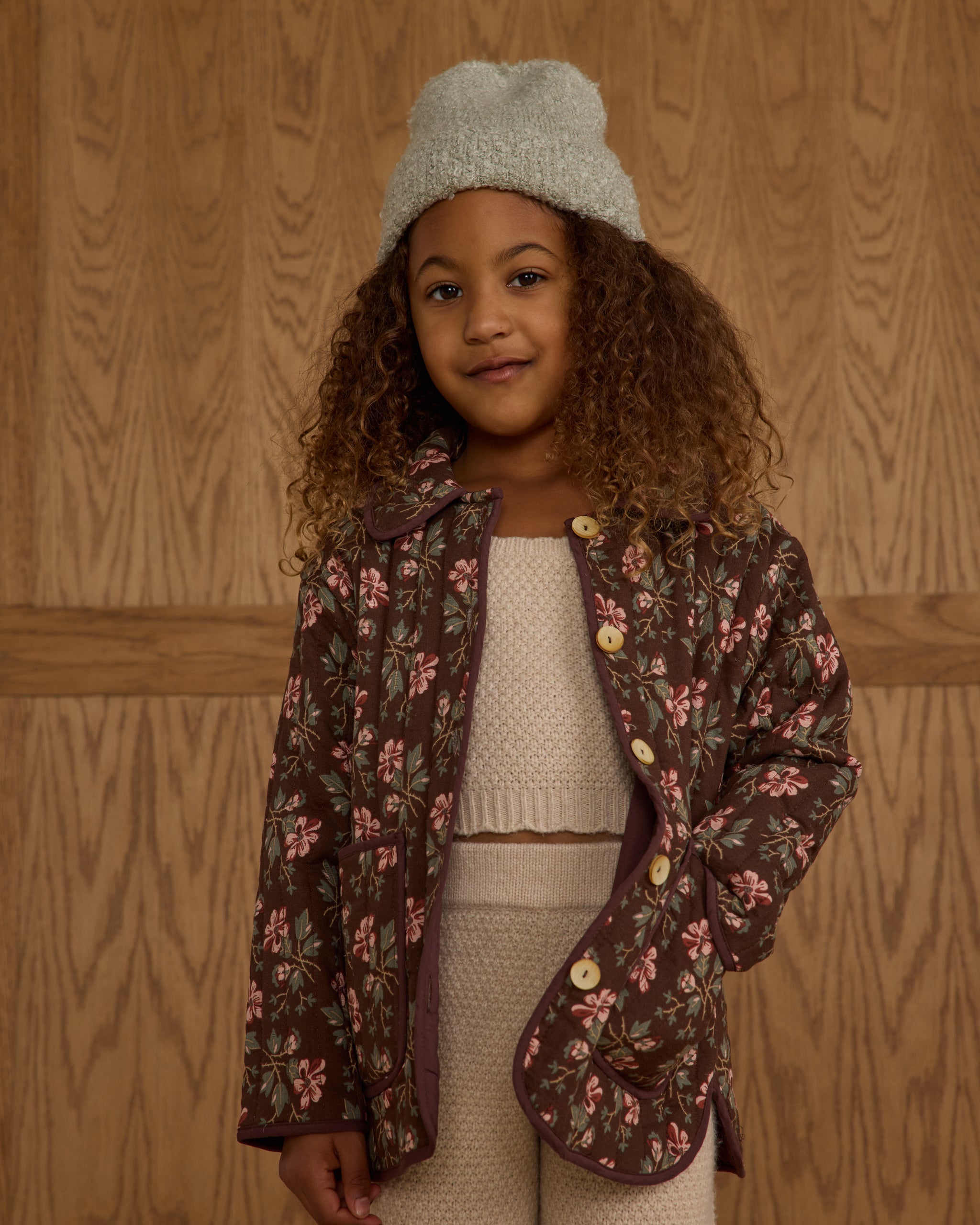 Clara Coat || Winter Floral - Rylee + Cru | Kids Clothes | Trendy Baby Clothes | Modern Infant Outfits |