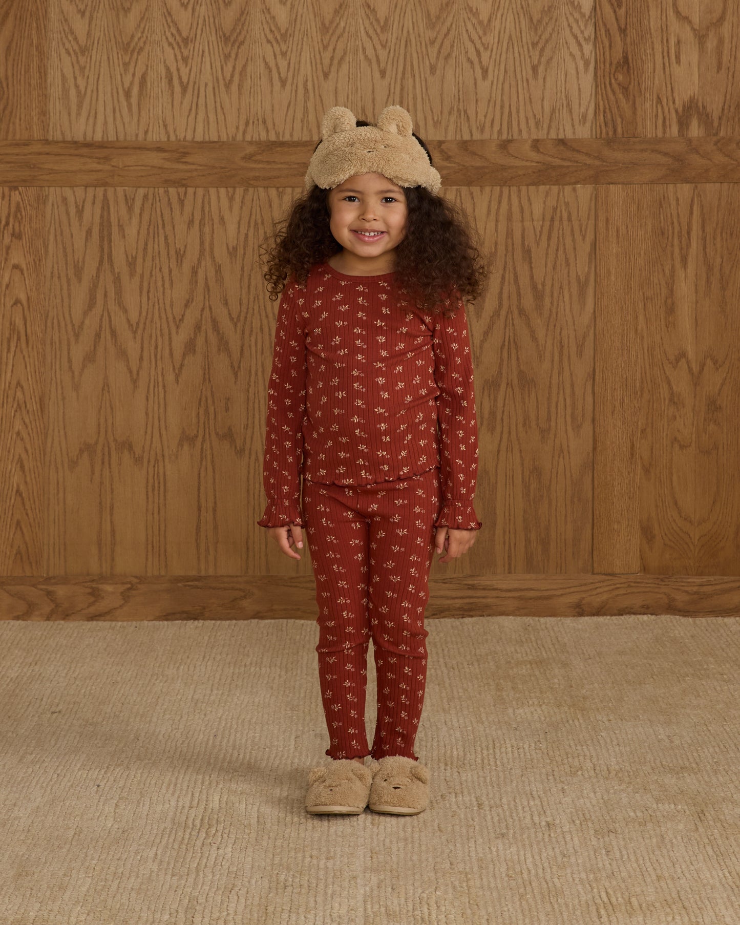 Ribbed Long Sleeve Top || Ruby Ditsy - Rylee + Cru | Kids Clothes | Trendy Baby Clothes | Modern Infant Outfits |