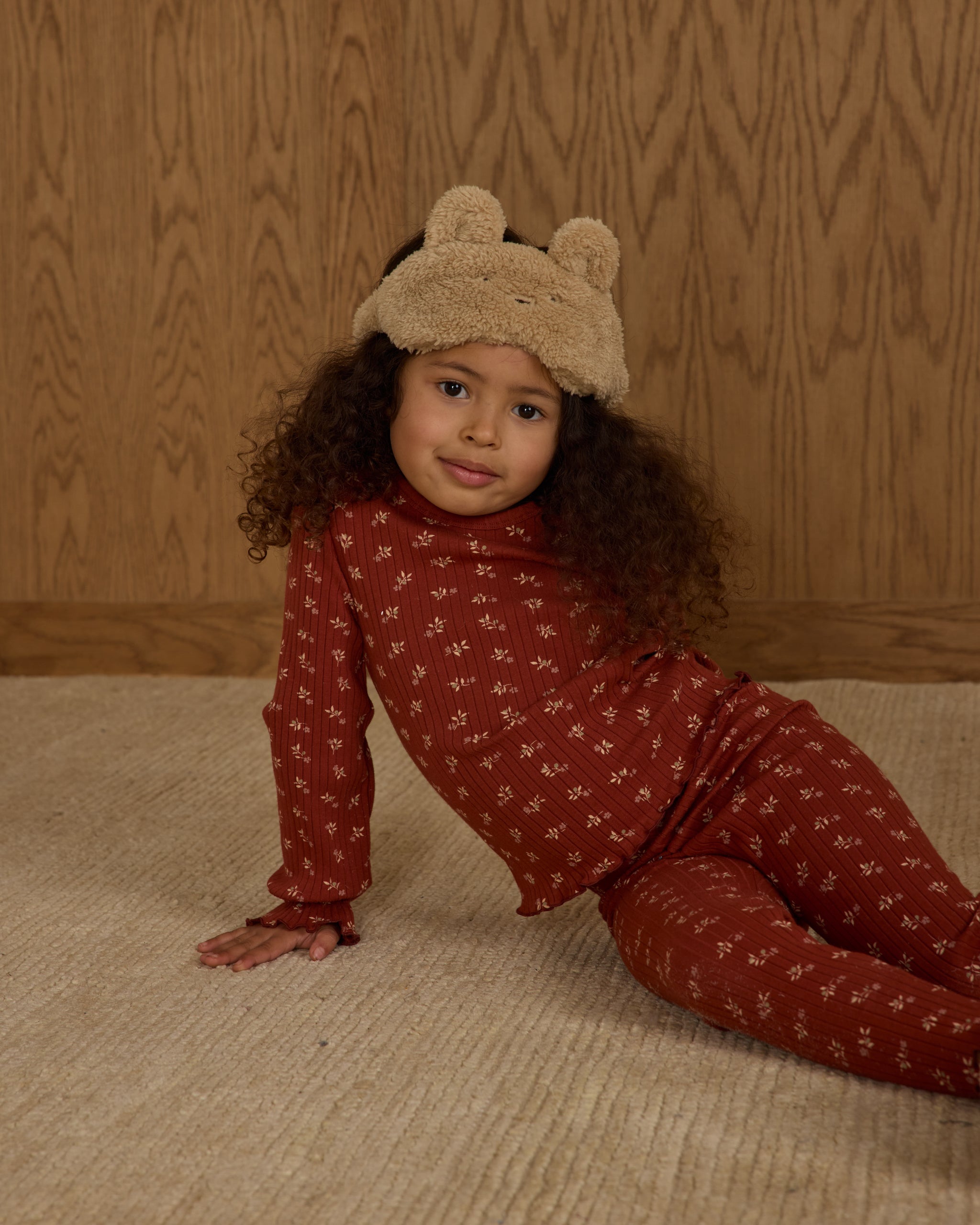 Ribbed Long Sleeve Top || Ruby Ditsy - Rylee + Cru | Kids Clothes | Trendy Baby Clothes | Modern Infant Outfits |