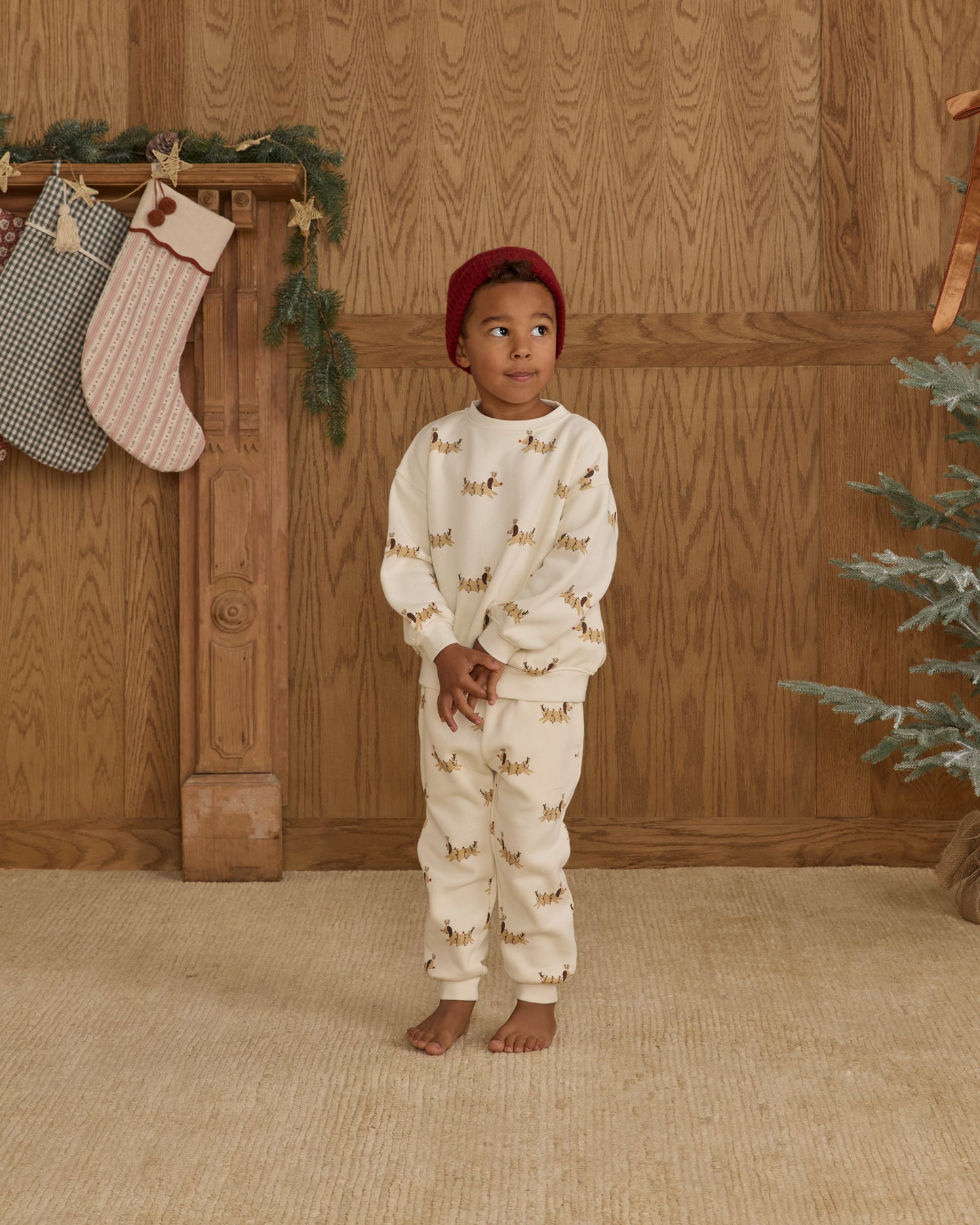 Jogger Sweatpant || Christmas Dogs - Rylee + Cru | Kids Clothes | Trendy Baby Clothes | Modern Infant Outfits |