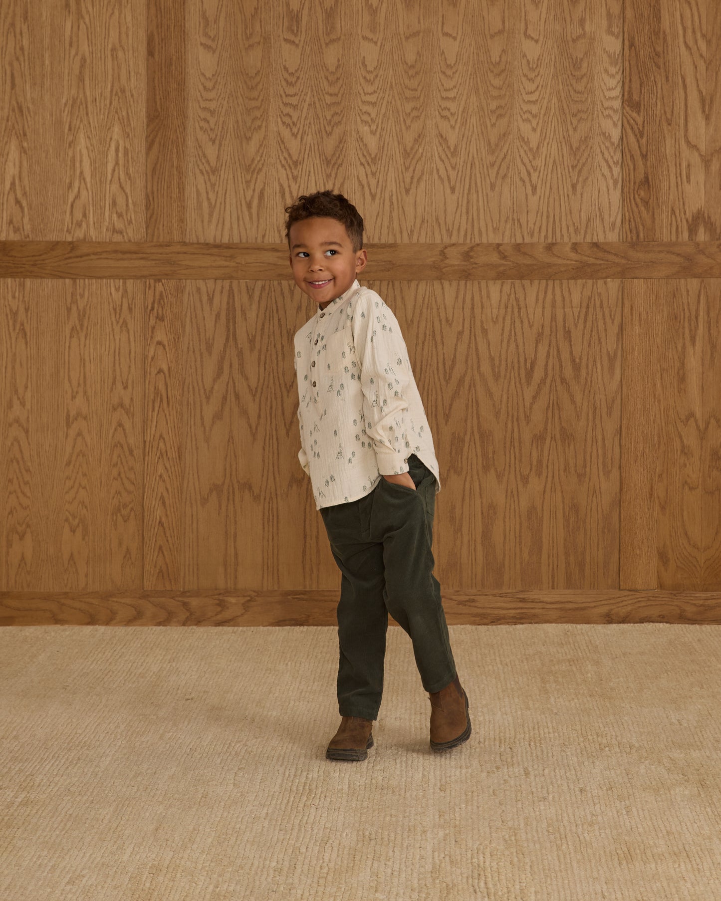 Kalen Pant || Evergreen - Rylee + Cru | Kids Clothes | Trendy Baby Clothes | Modern Infant Outfits |