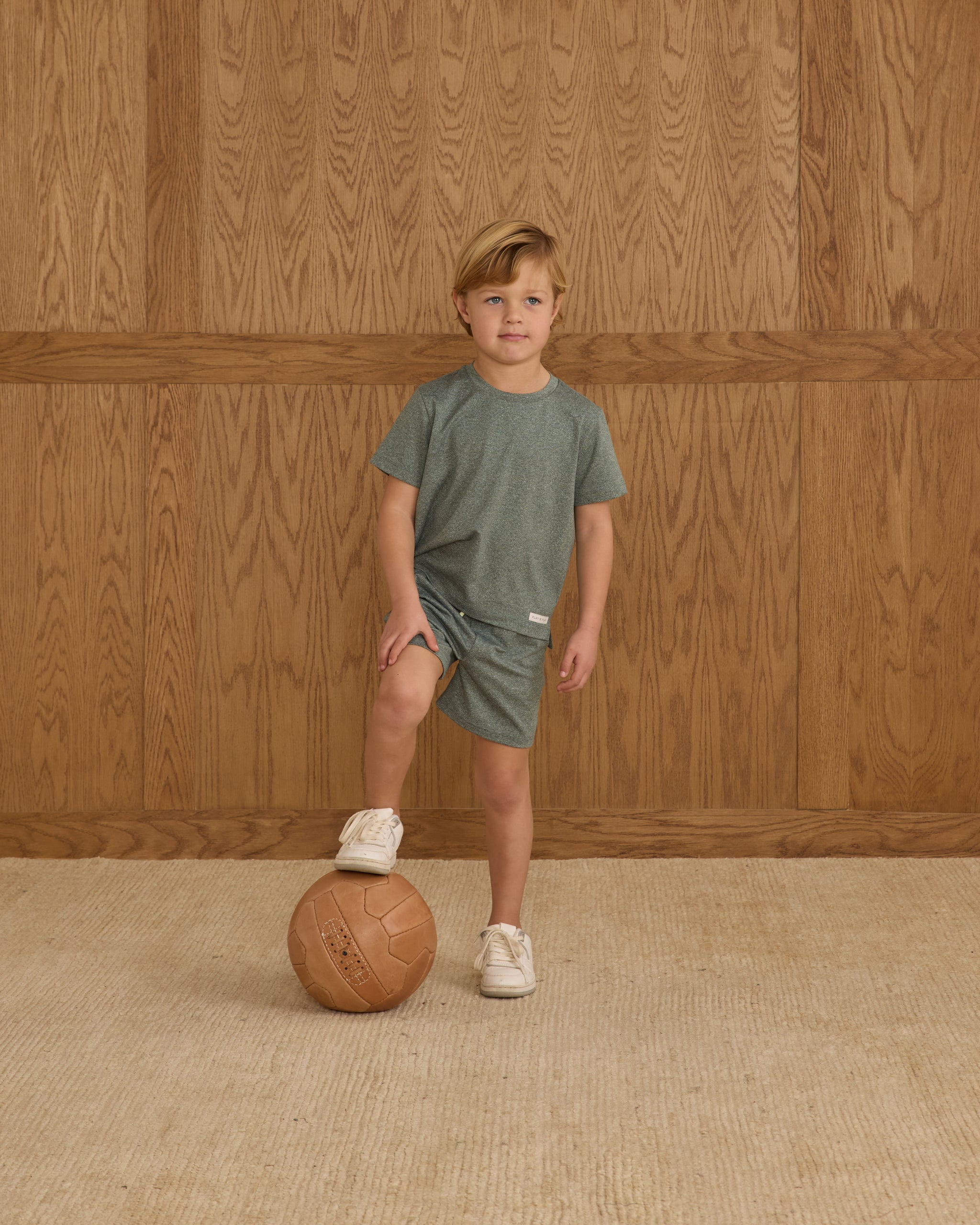 Cove Essential Tee || Heathered Green - Rylee + Cru | Kids Clothes | Trendy Baby Clothes | Modern Infant Outfits |